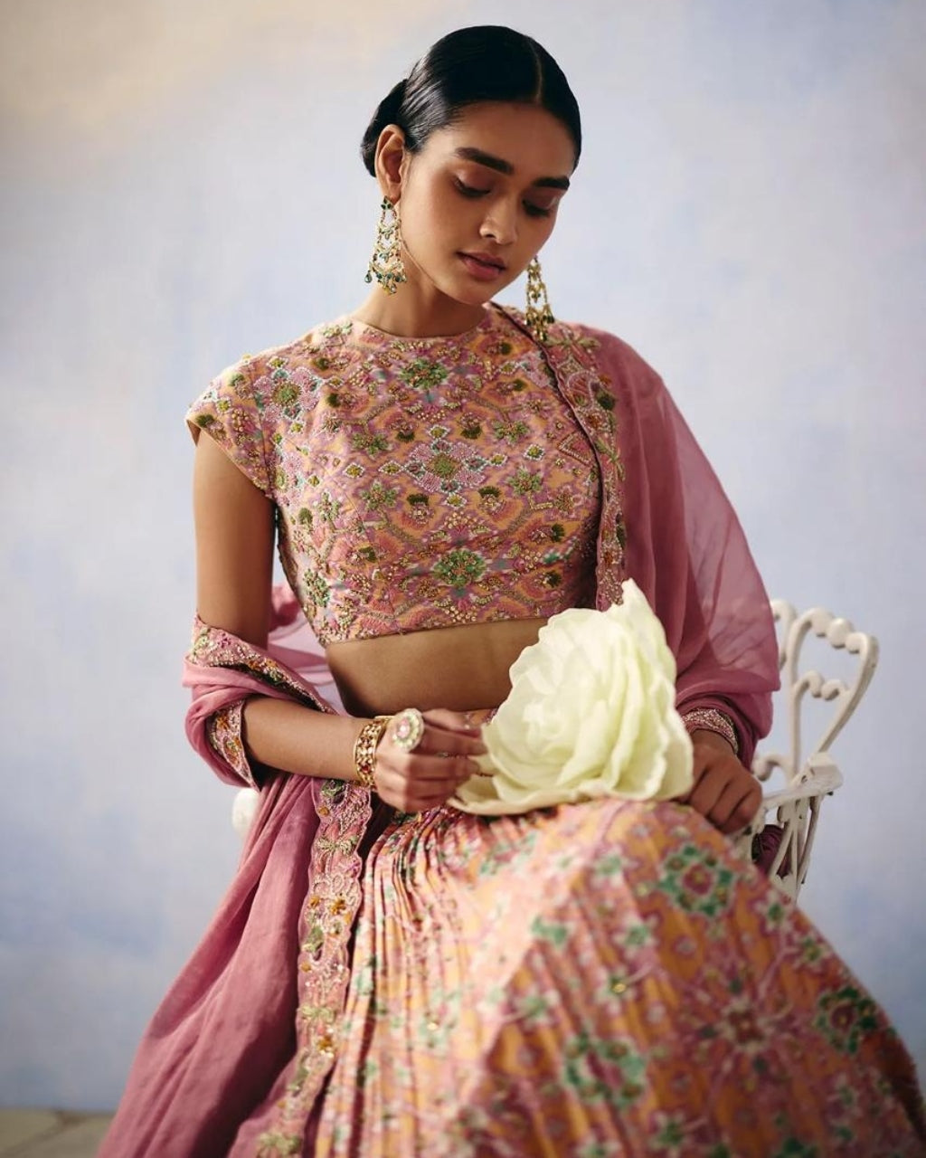 Gulab Heritage Patola Lehenga Set