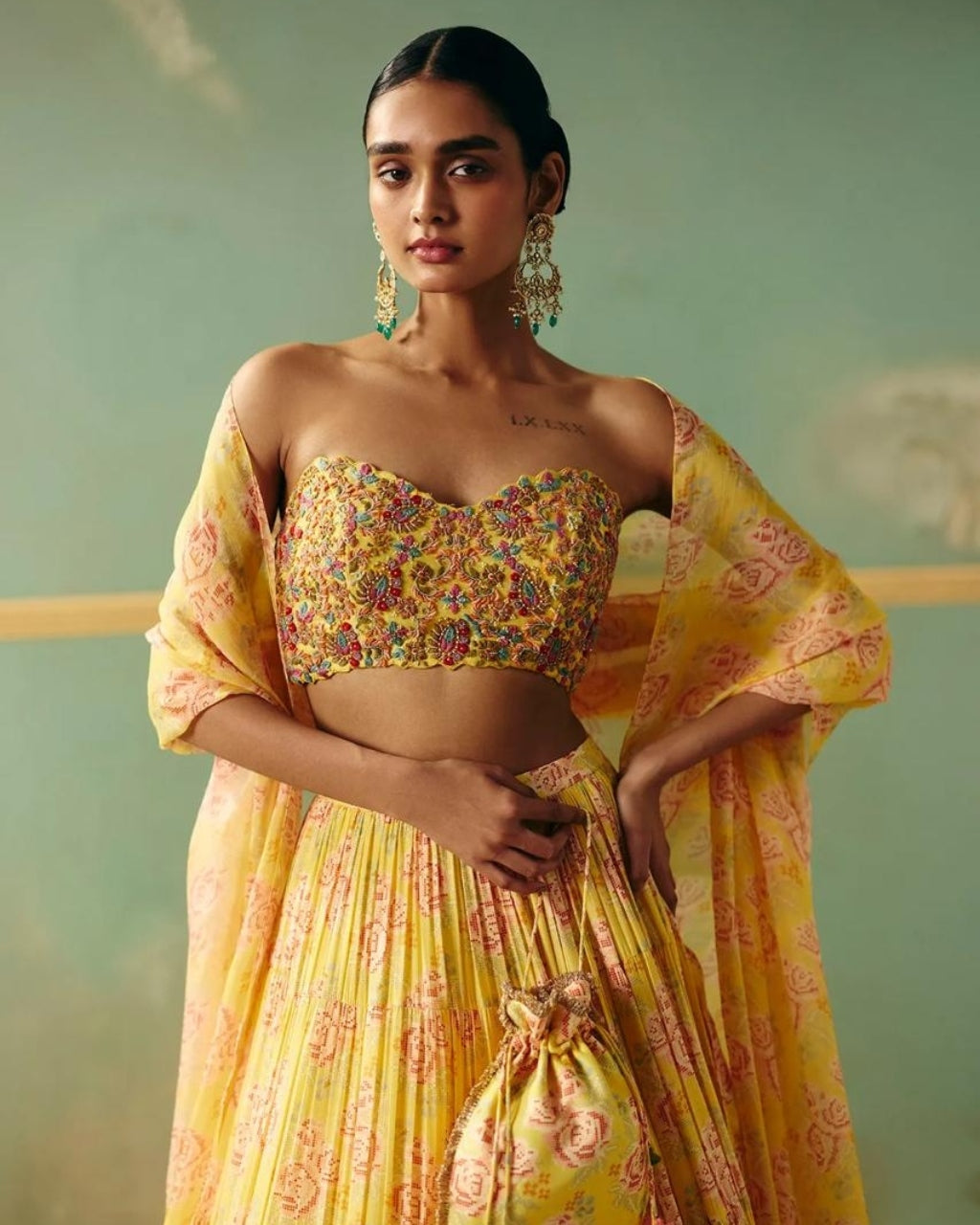 Haldi Gold Lehenga Set