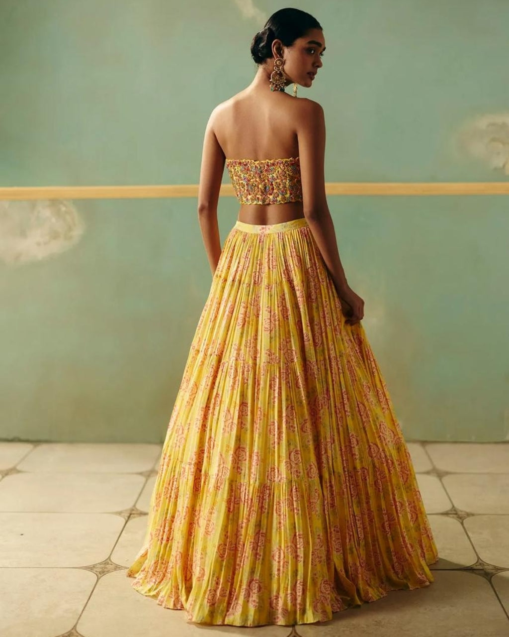 Haldi Gold Lehenga Set