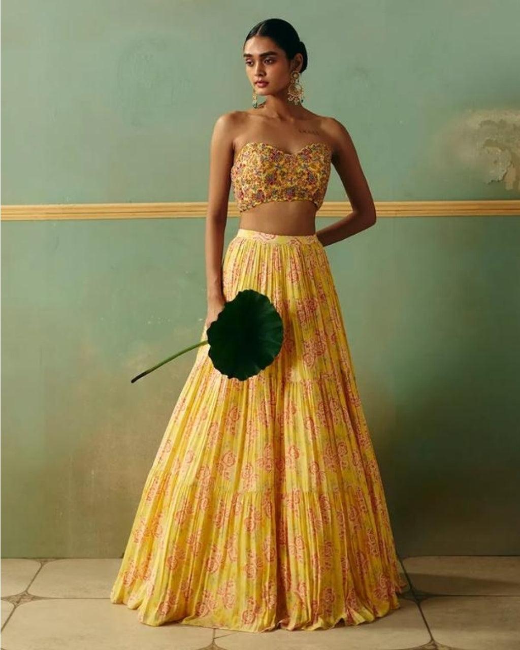 Haldi Gold Lehenga Set