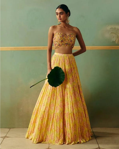 Haldi Gold Lehenga Set