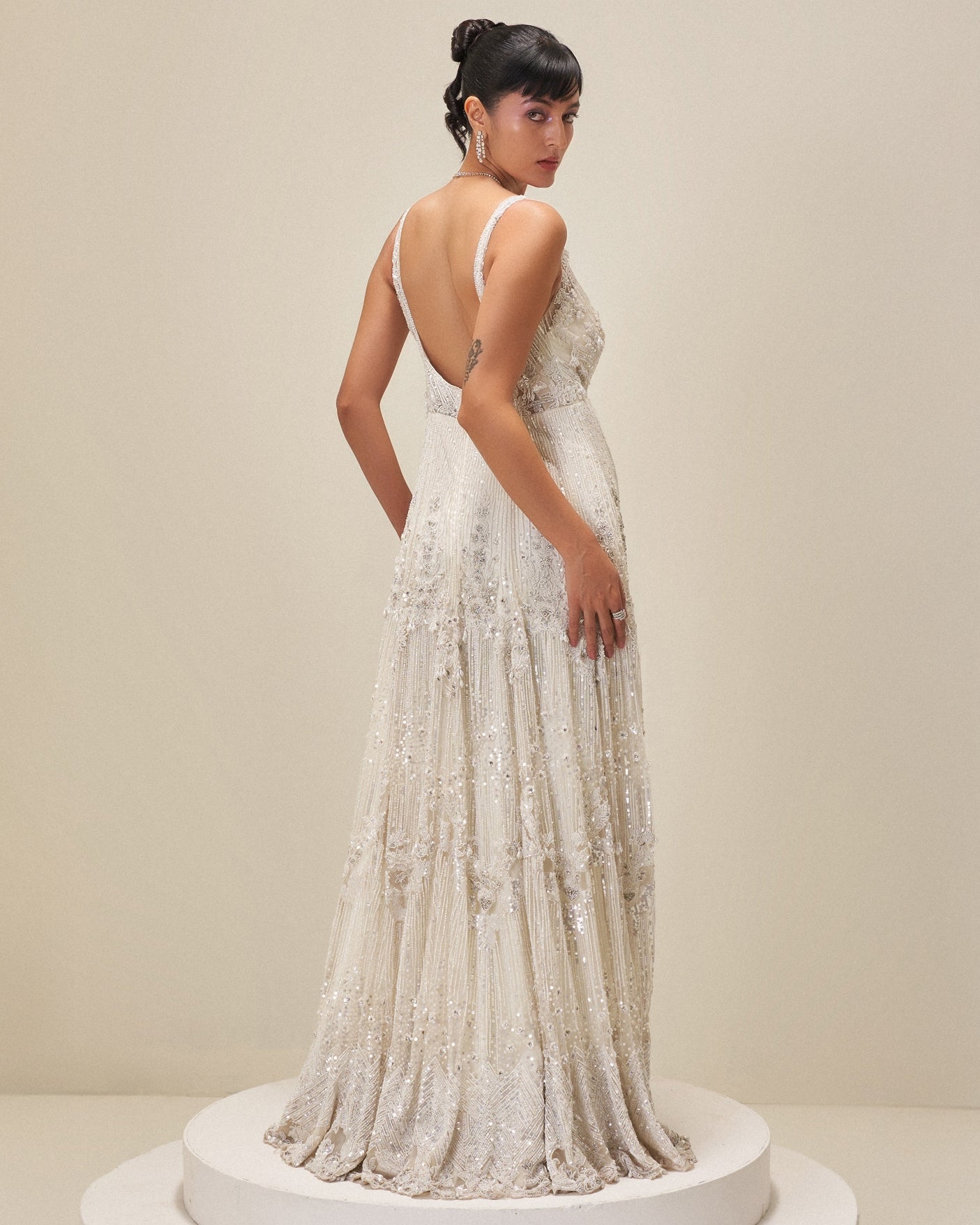 White Reverie Embroidered Gown