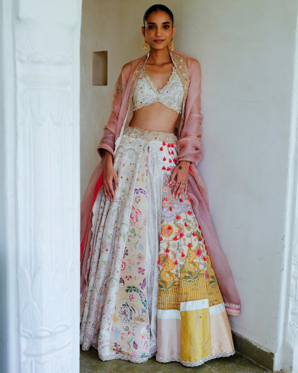 Ivory Zari Lehenga Set