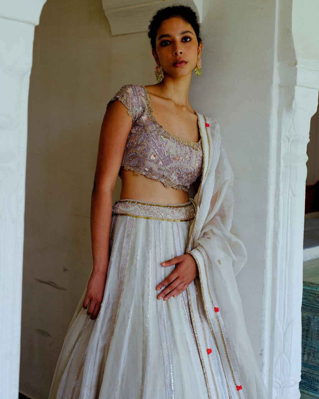 Ivory & Blush Lehenga Set