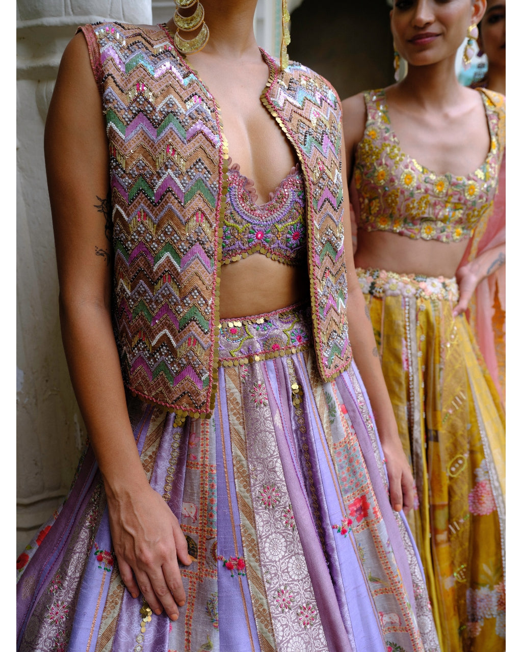 Lavender Jacket Lehenga Set