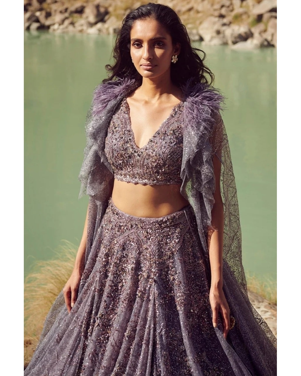 Tulle skirt lehenga sales