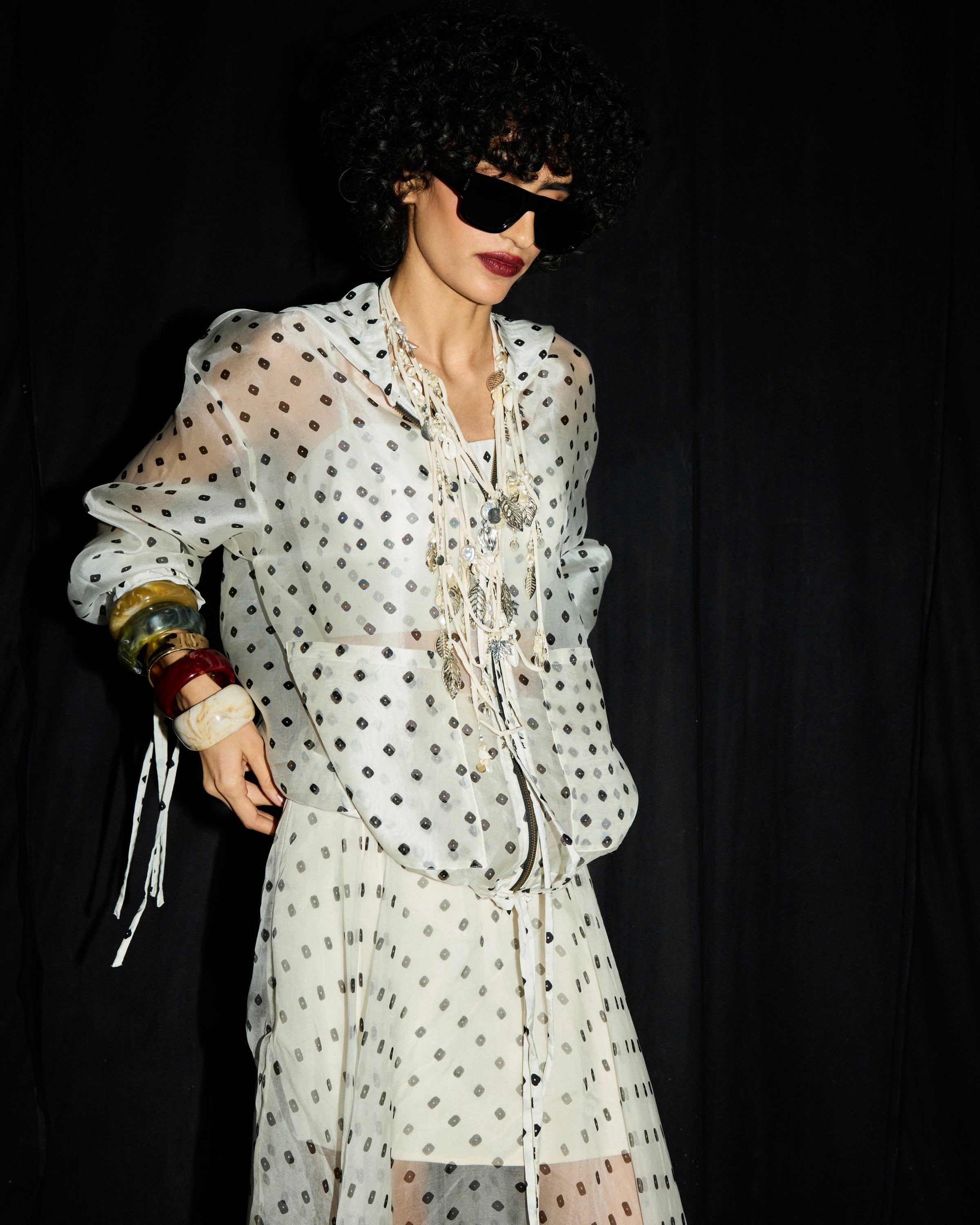 Bomber Jacket, Bustier & Bianca Skirt