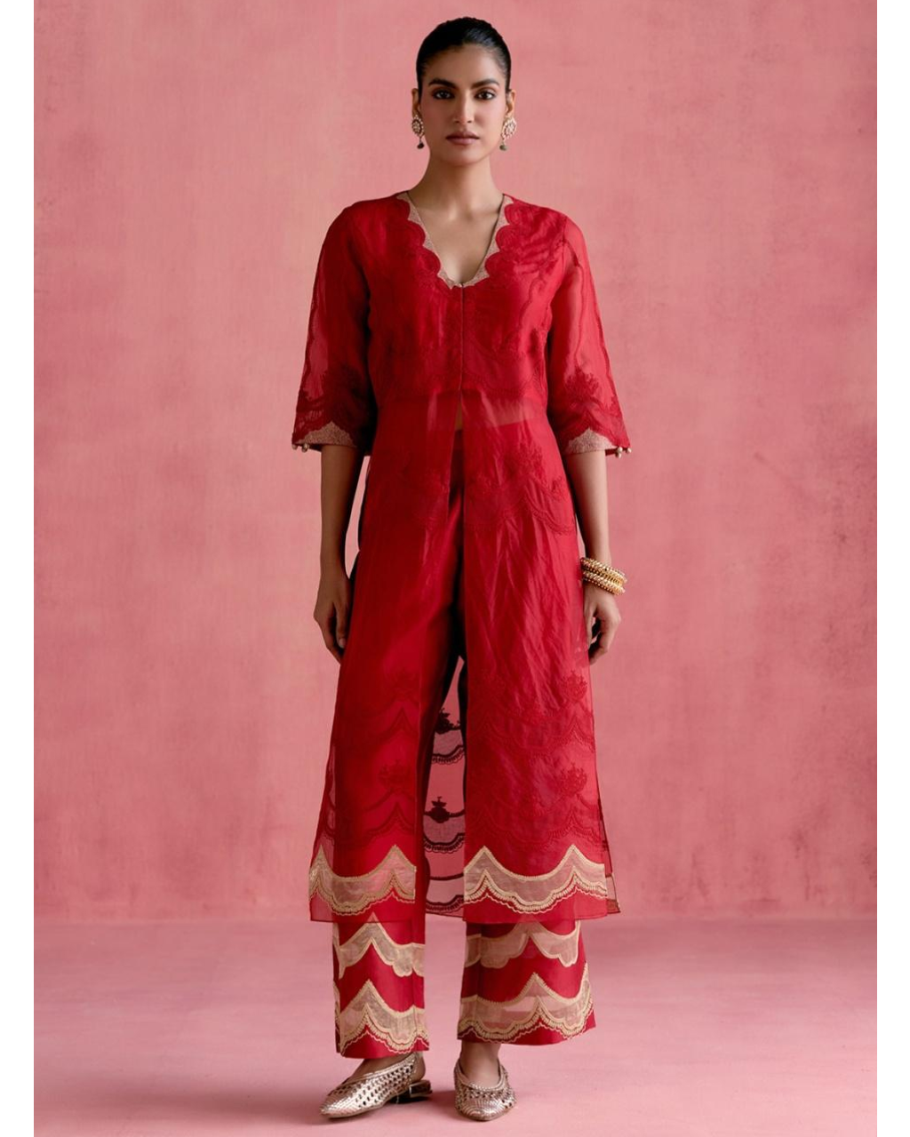 Ada Jacket Set - Red