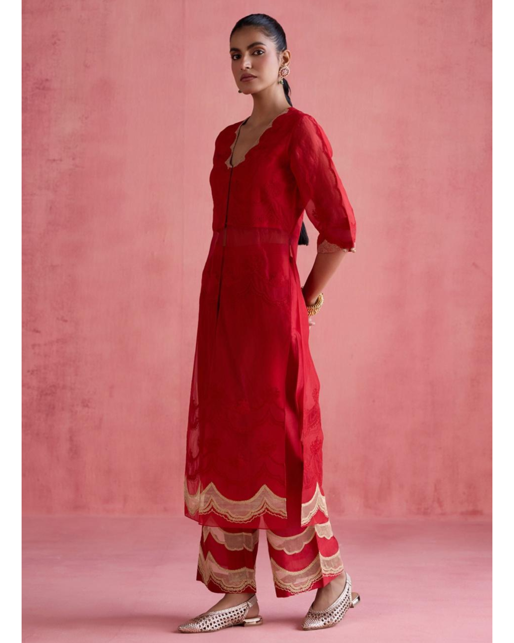 Ada Jacket Set - Red
