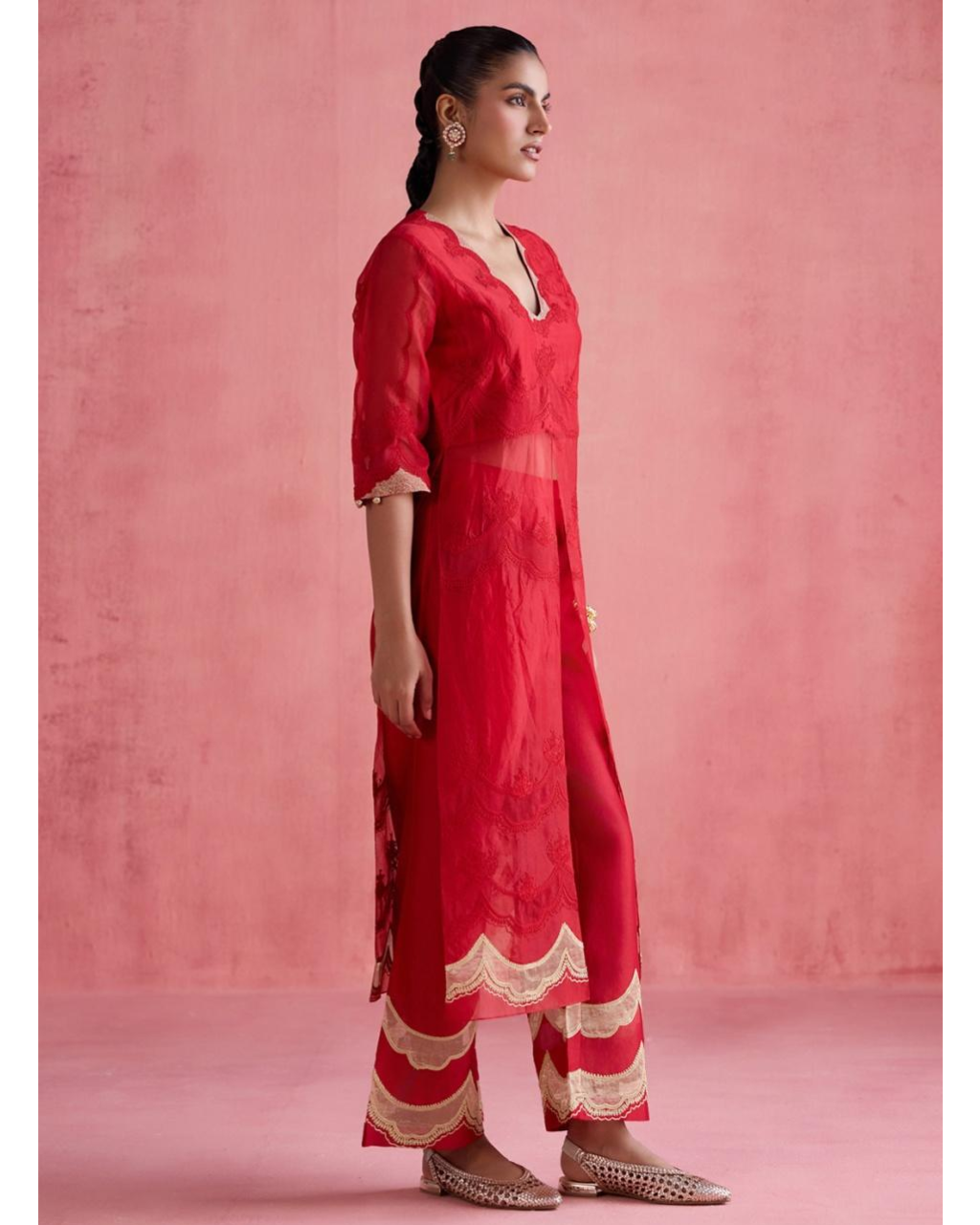 Ada Jacket Set - Red