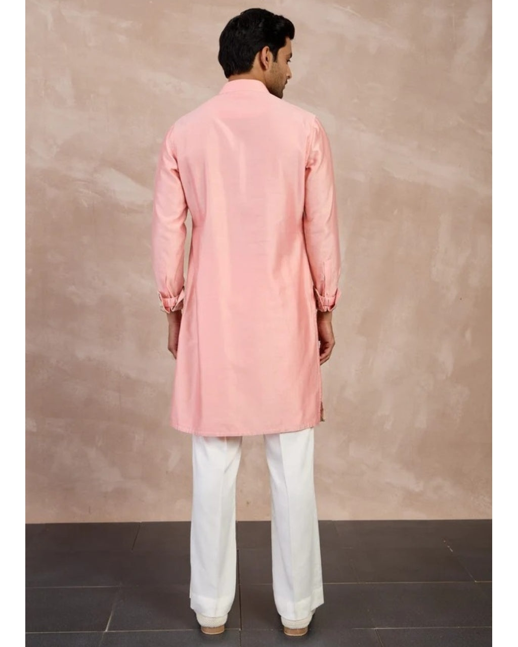 Cotton Candy Plain Chanderi Straight Kurta Set