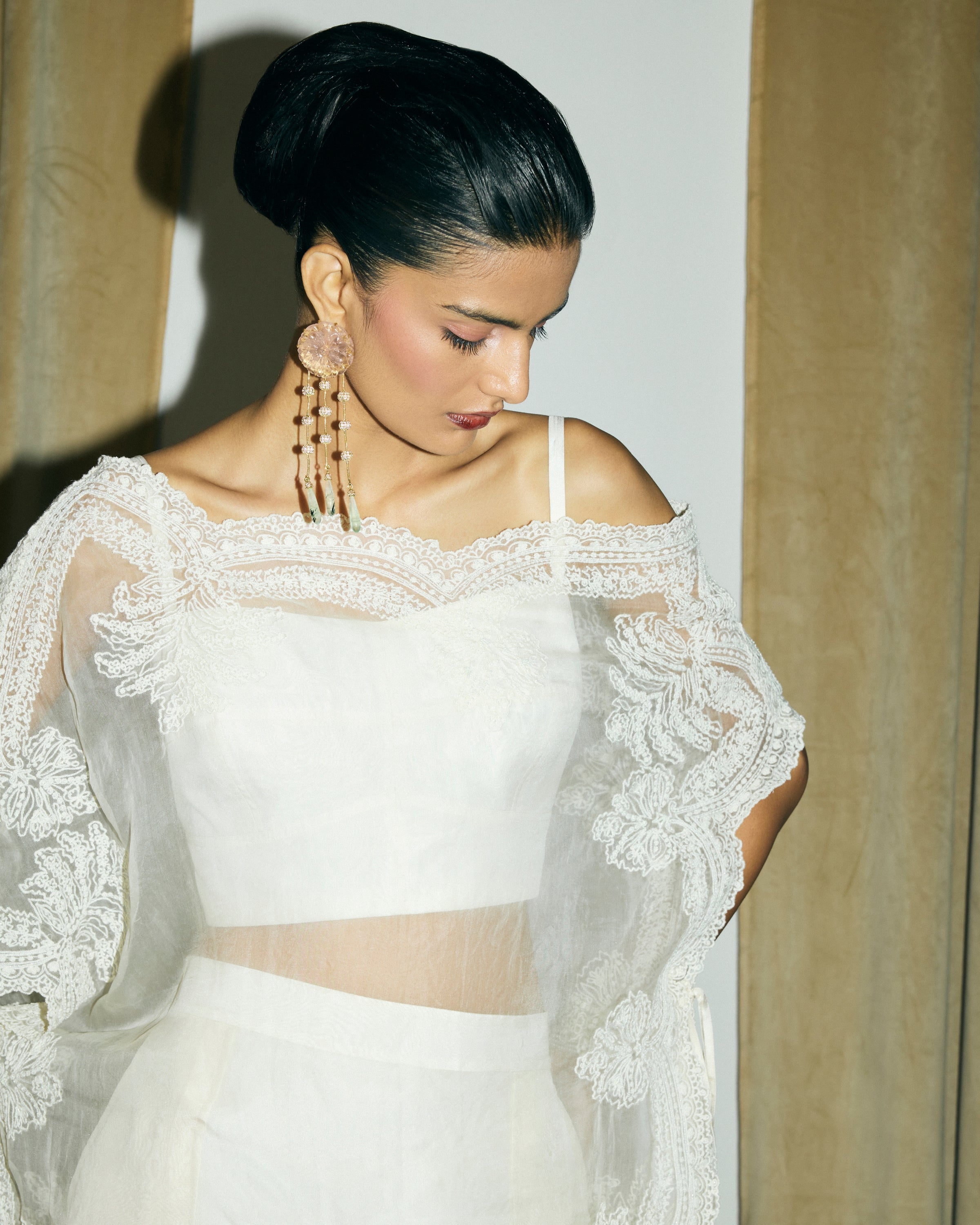 Myrtle Lace Cape With Bustier And Daria Skirt