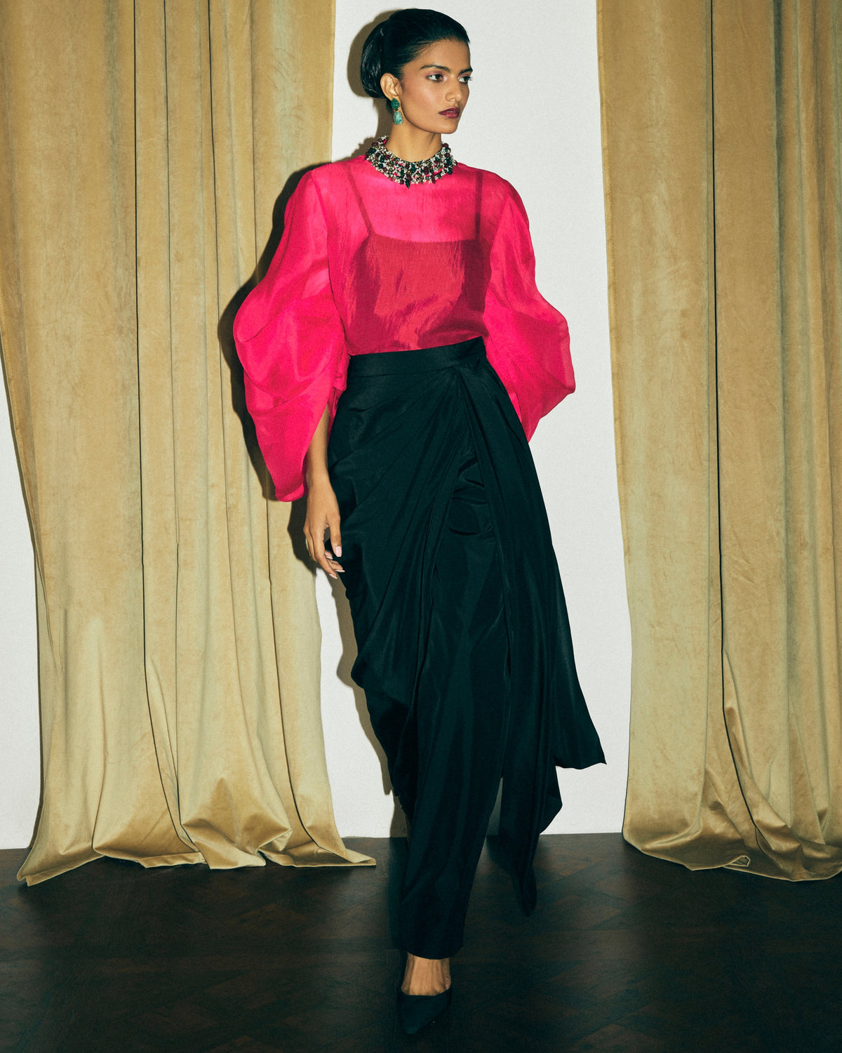 Colette Choker Shirt With Slip