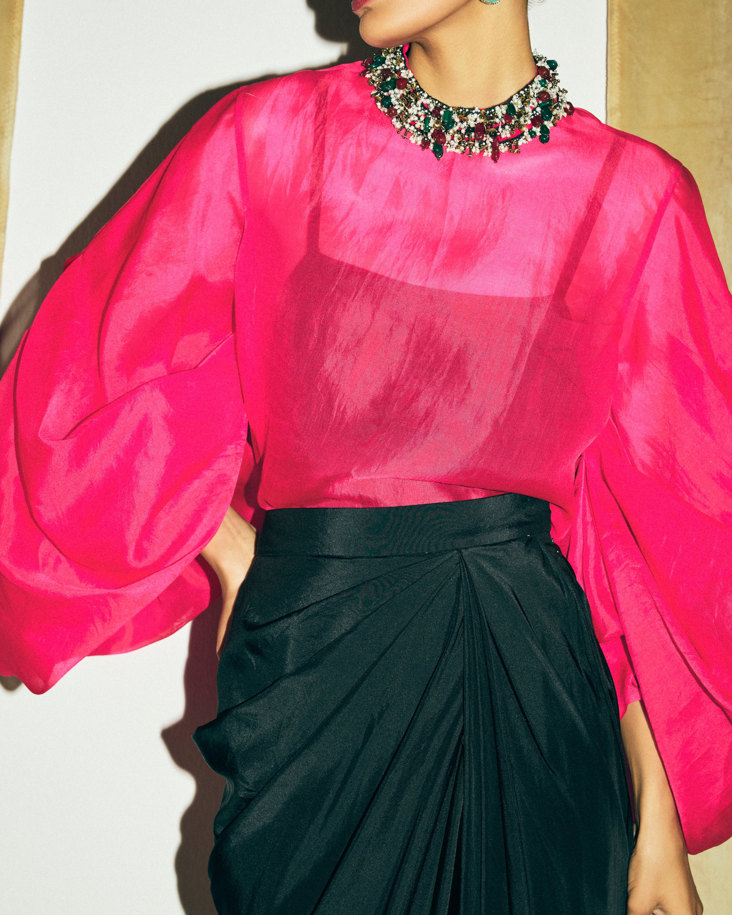 Colette Choker Shirt With Slip