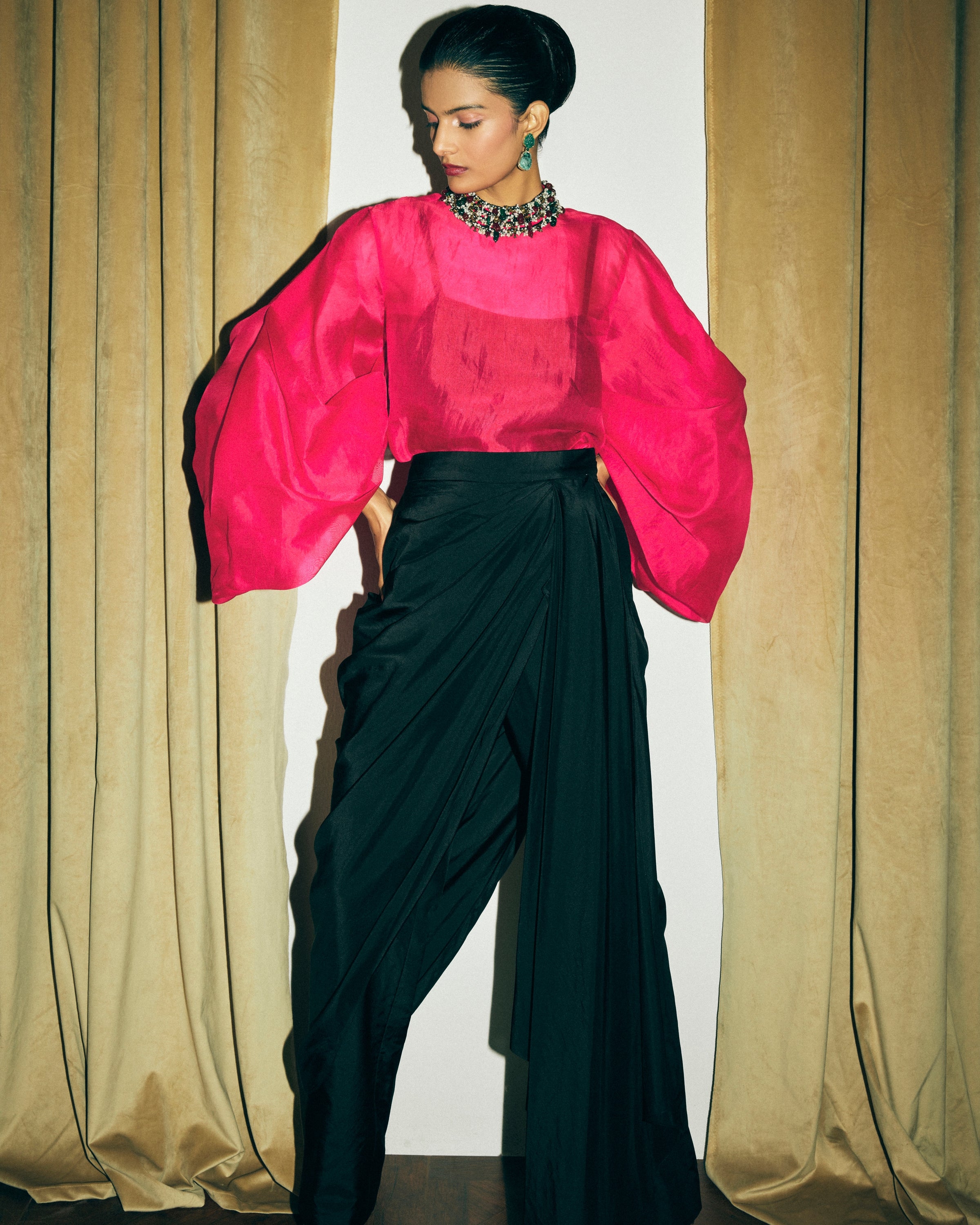 Colette Choker Shirt With Slip