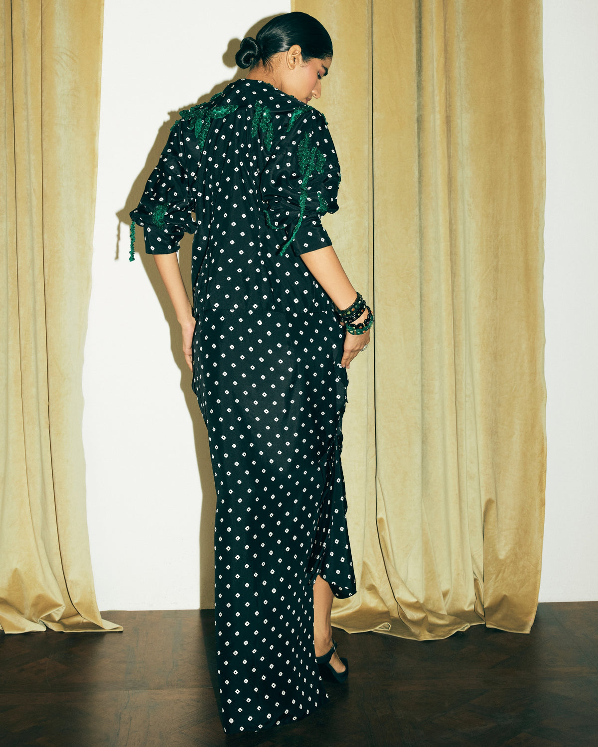 Black Virna Jacket With Daria Skirt