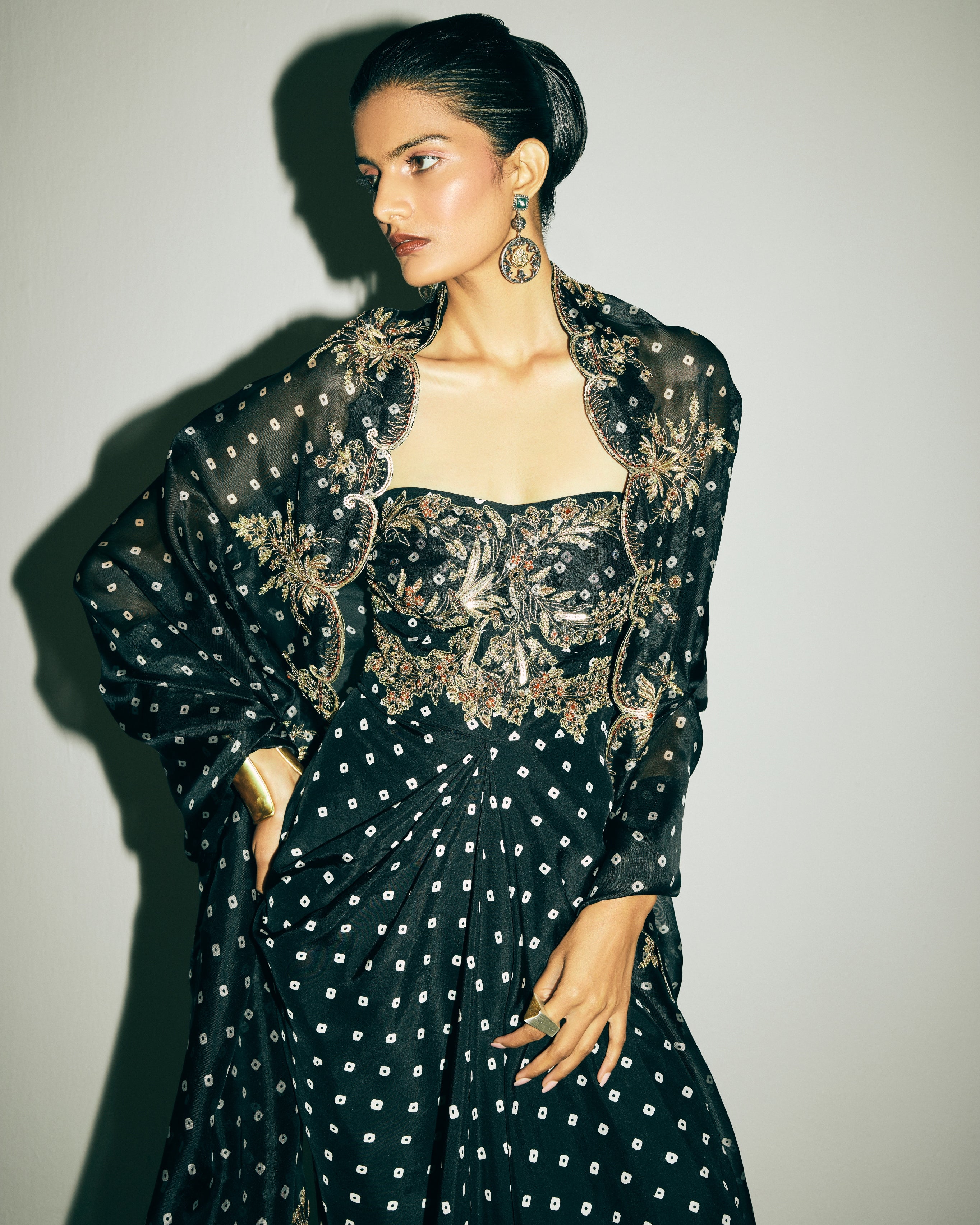 Solene Dress With Venetia Cape