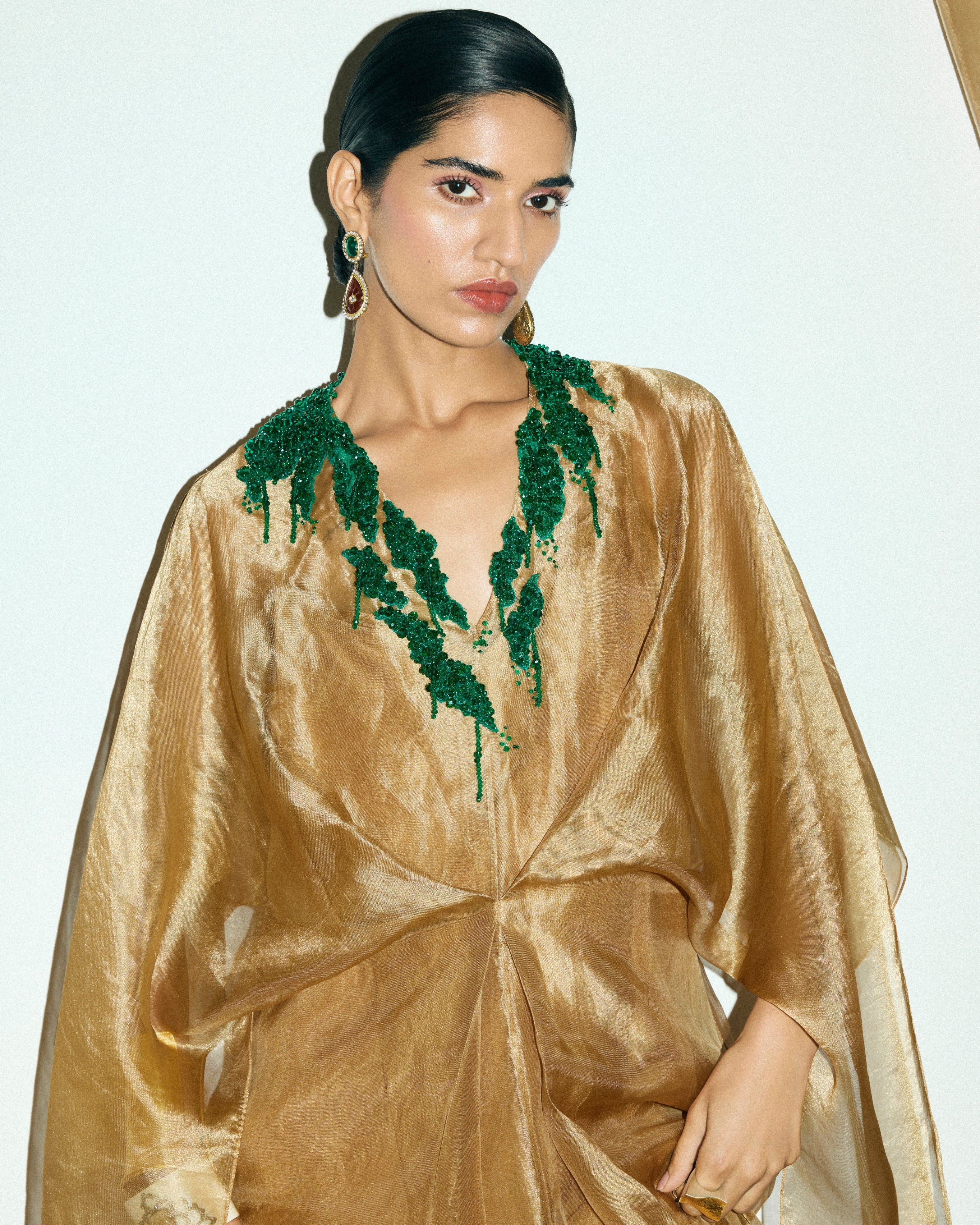 Gold Roma Dress With Slip