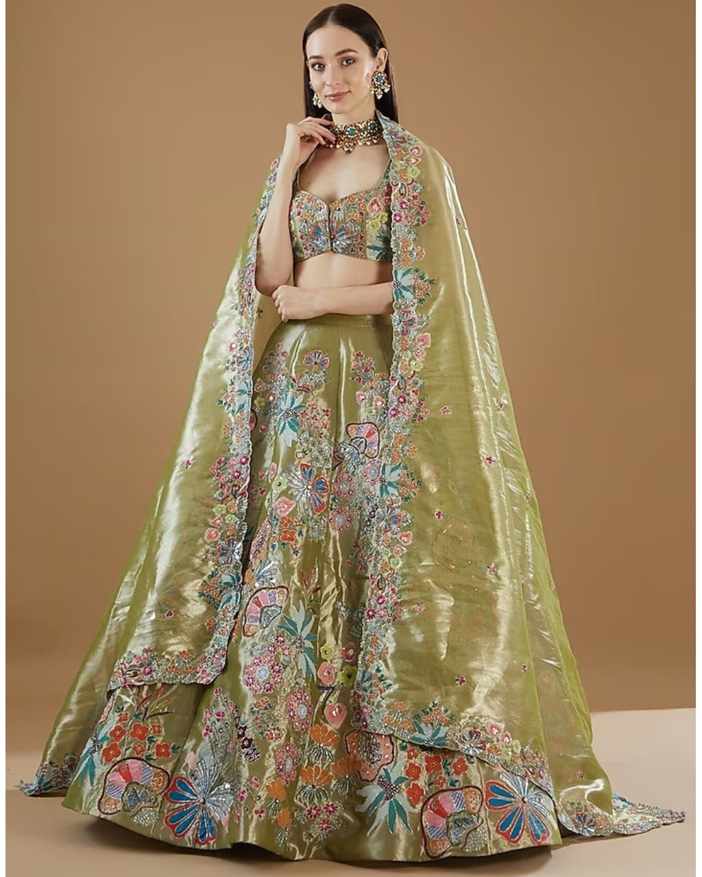 Jungle Green Trencadis Lehenga Set