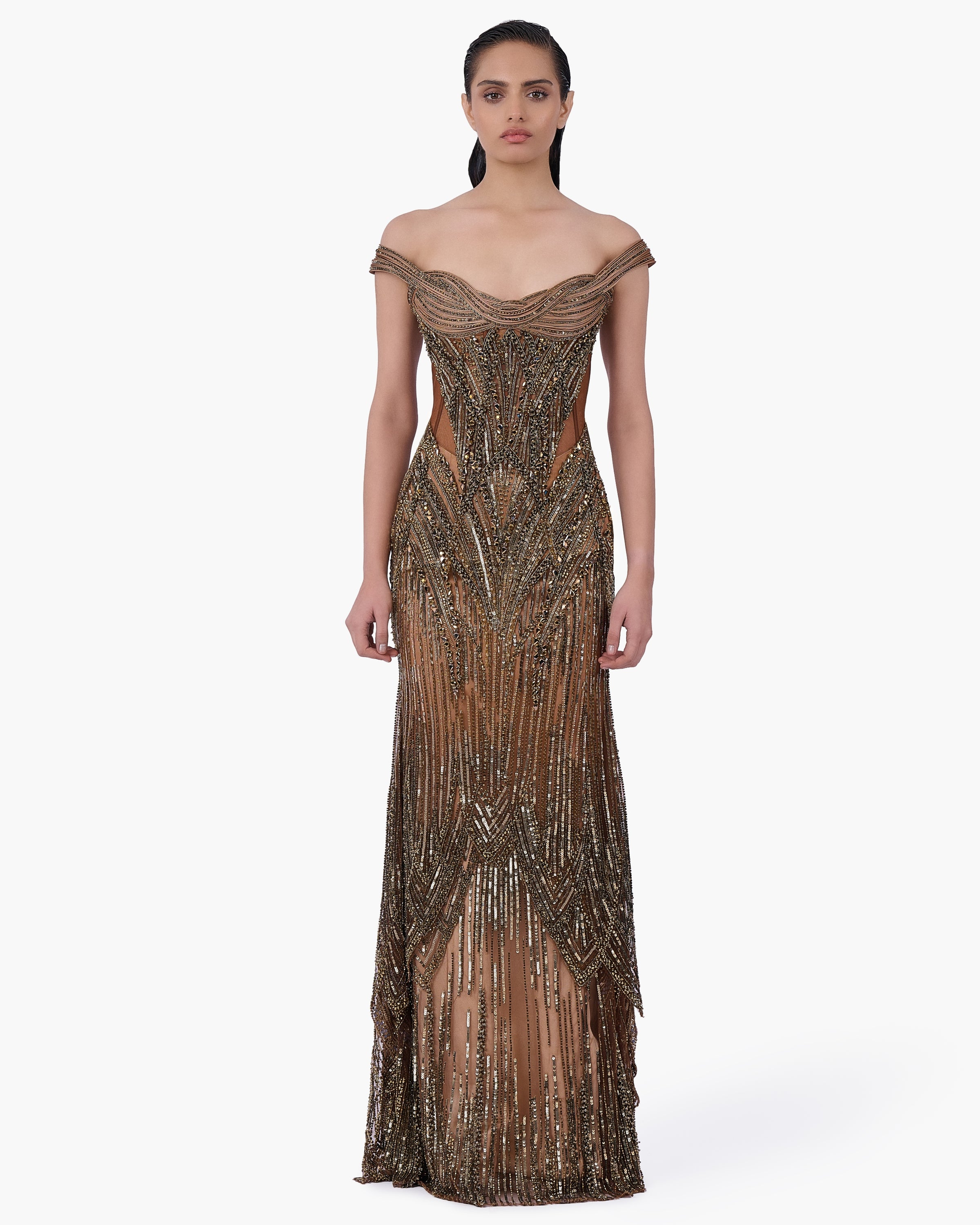 The Regalia Net Gown
