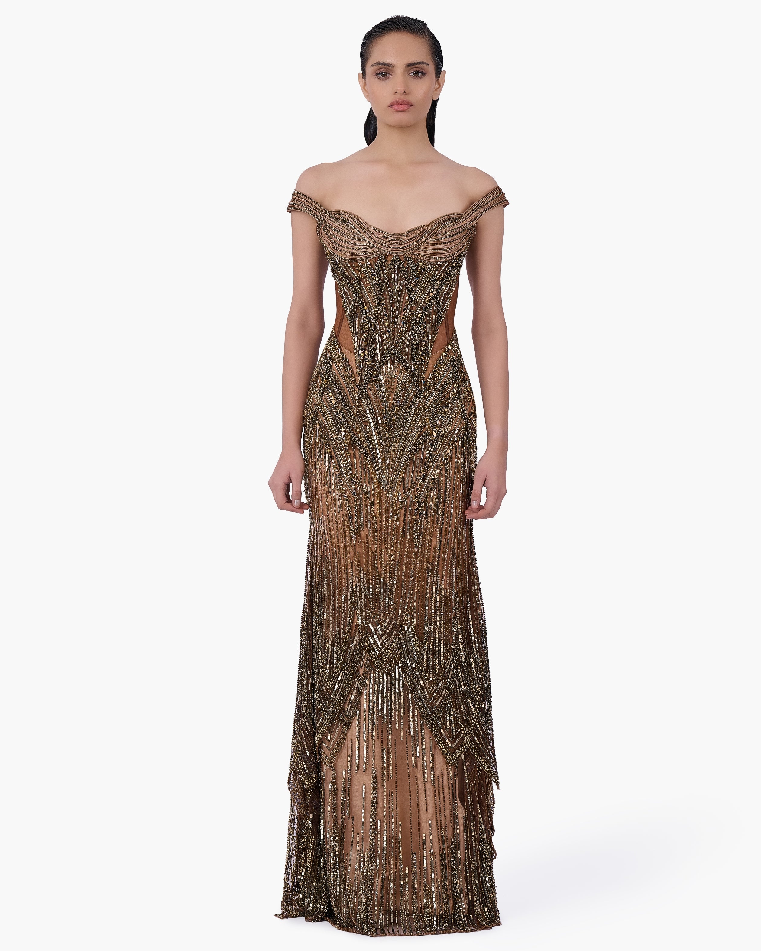 The Regalia Net Gown