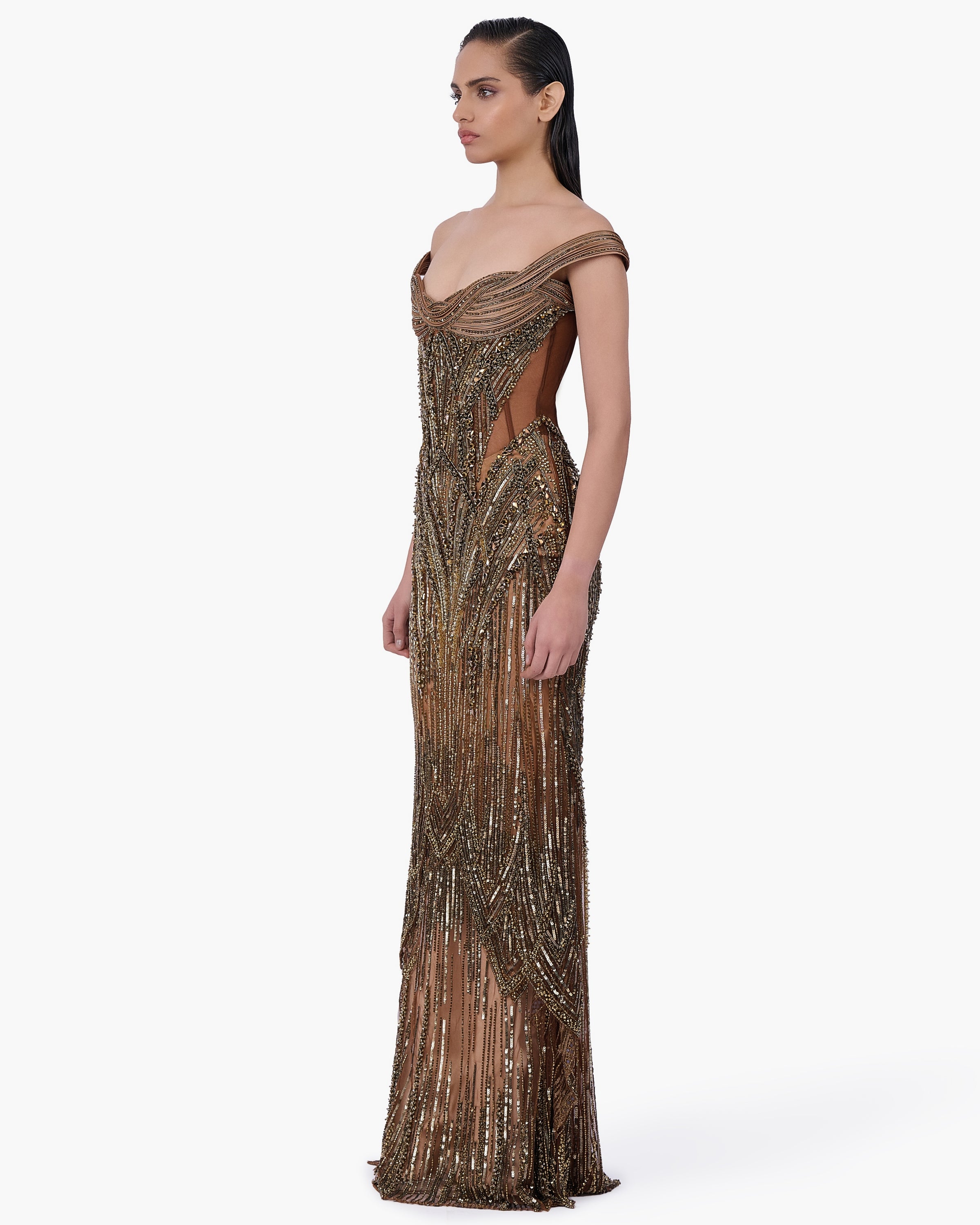 The Regalia Net Gown