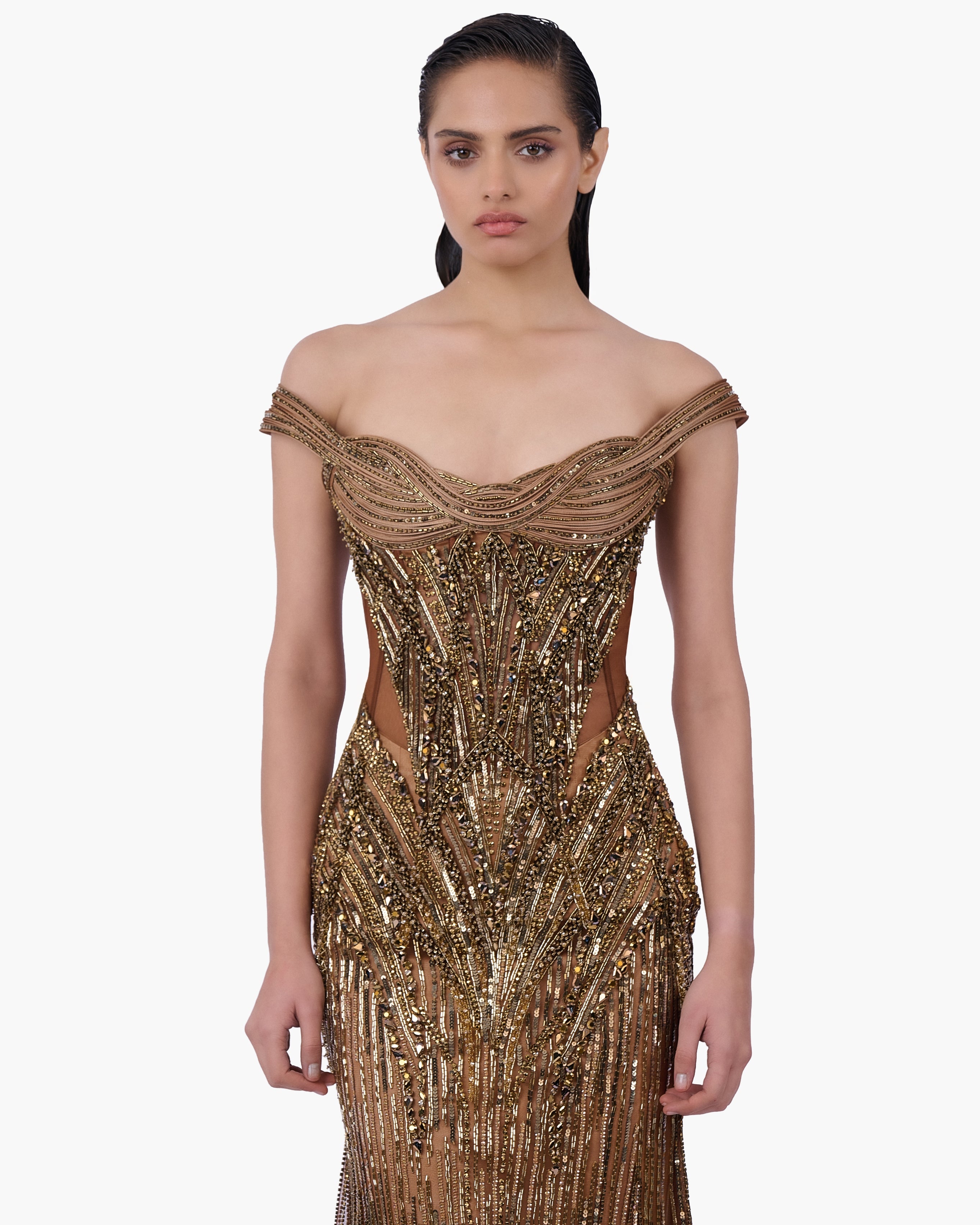 The Regalia Net Gown