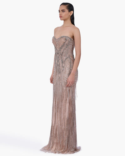 Baroque Cascade Gown