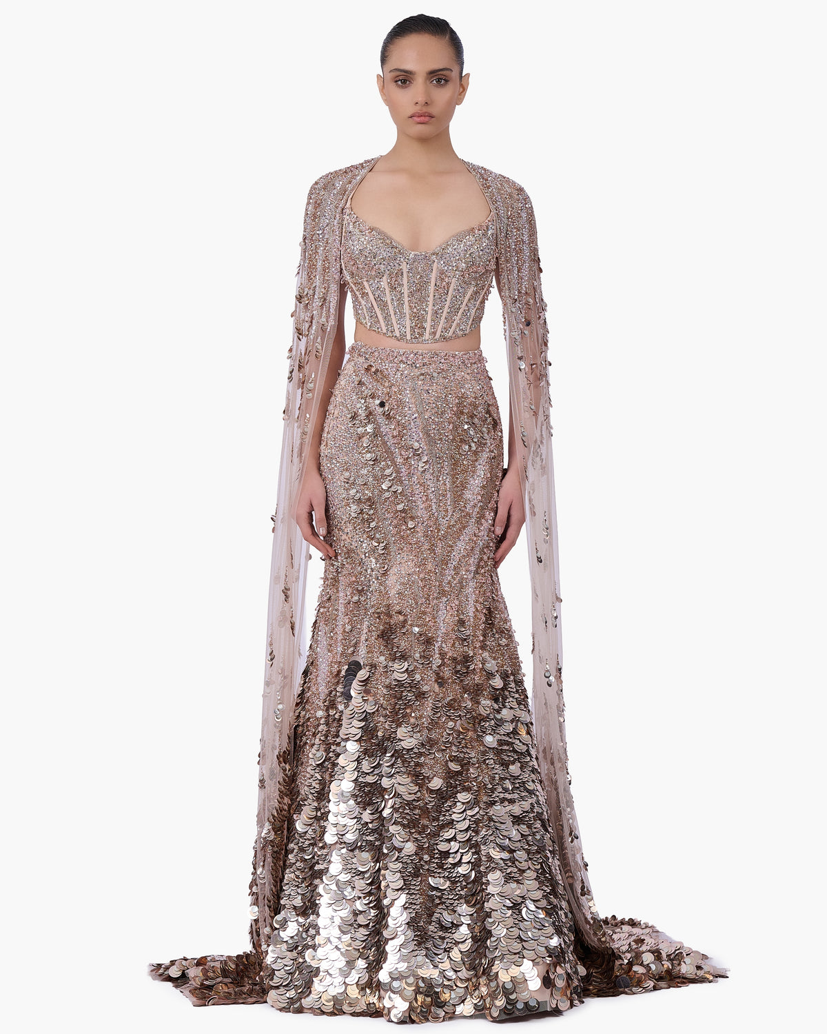 Crystallised Scale Lehenga