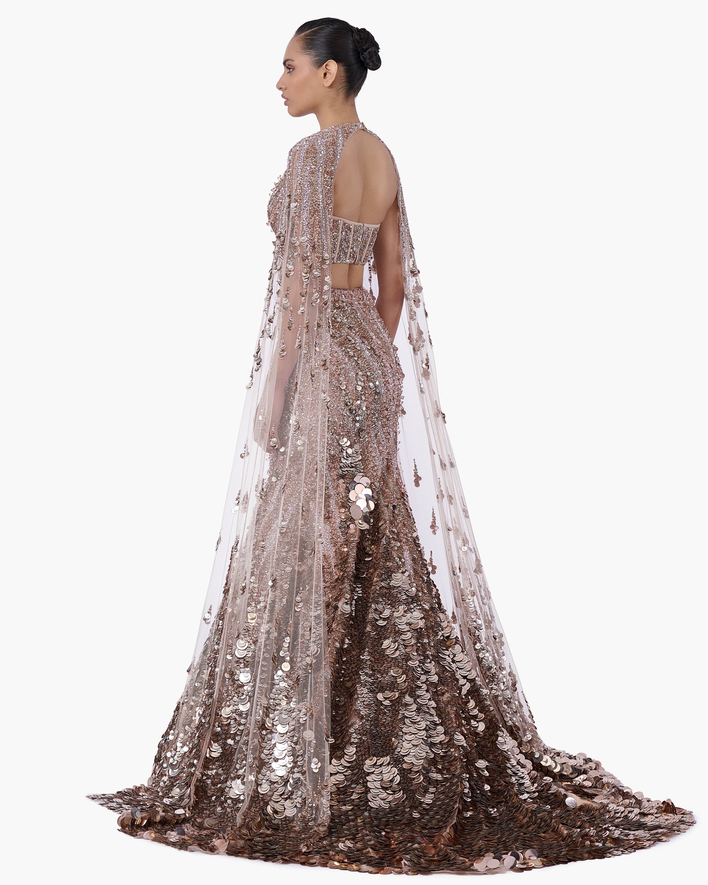 Crystallised Scale Lehenga