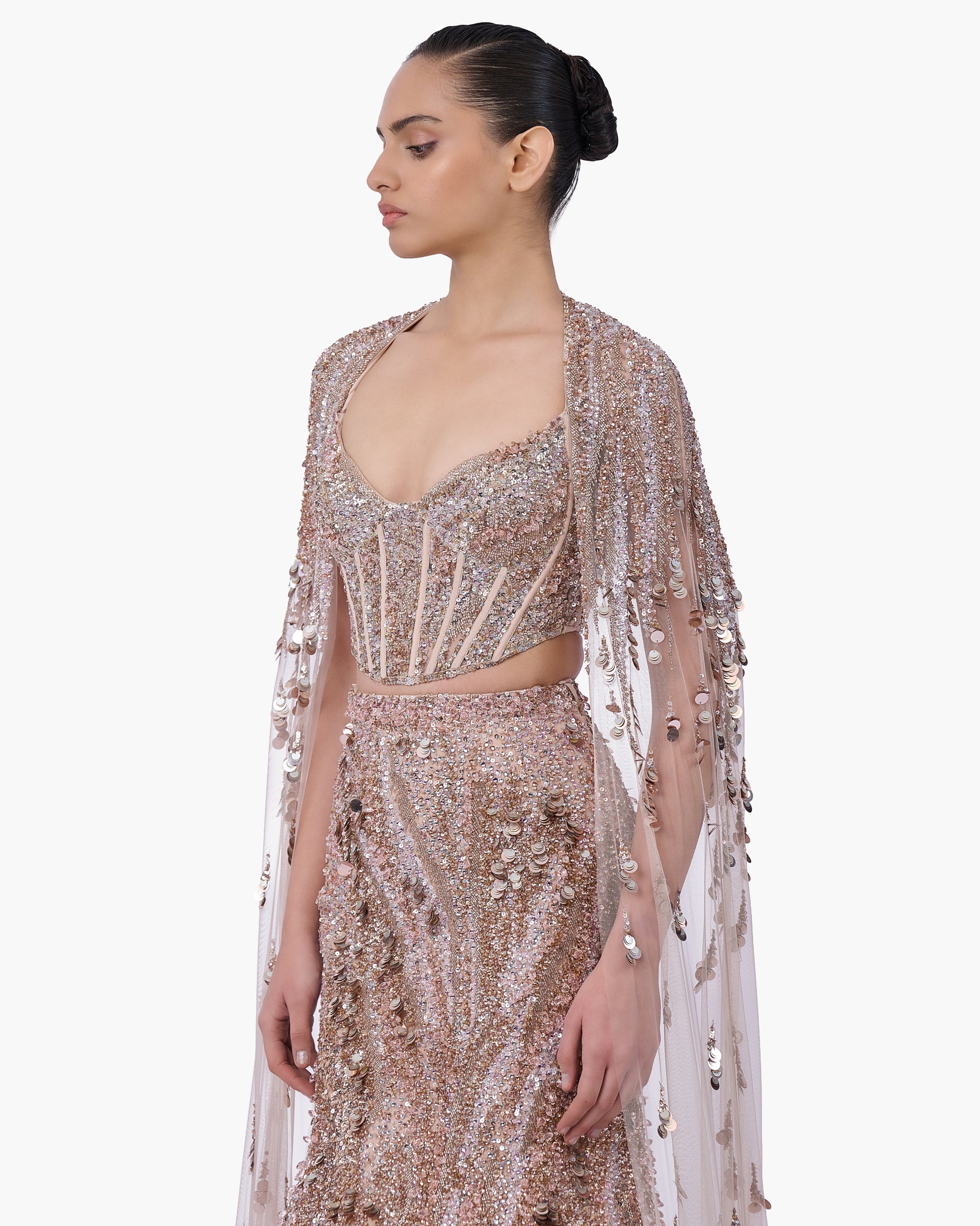 Crystallised Scale Lehenga