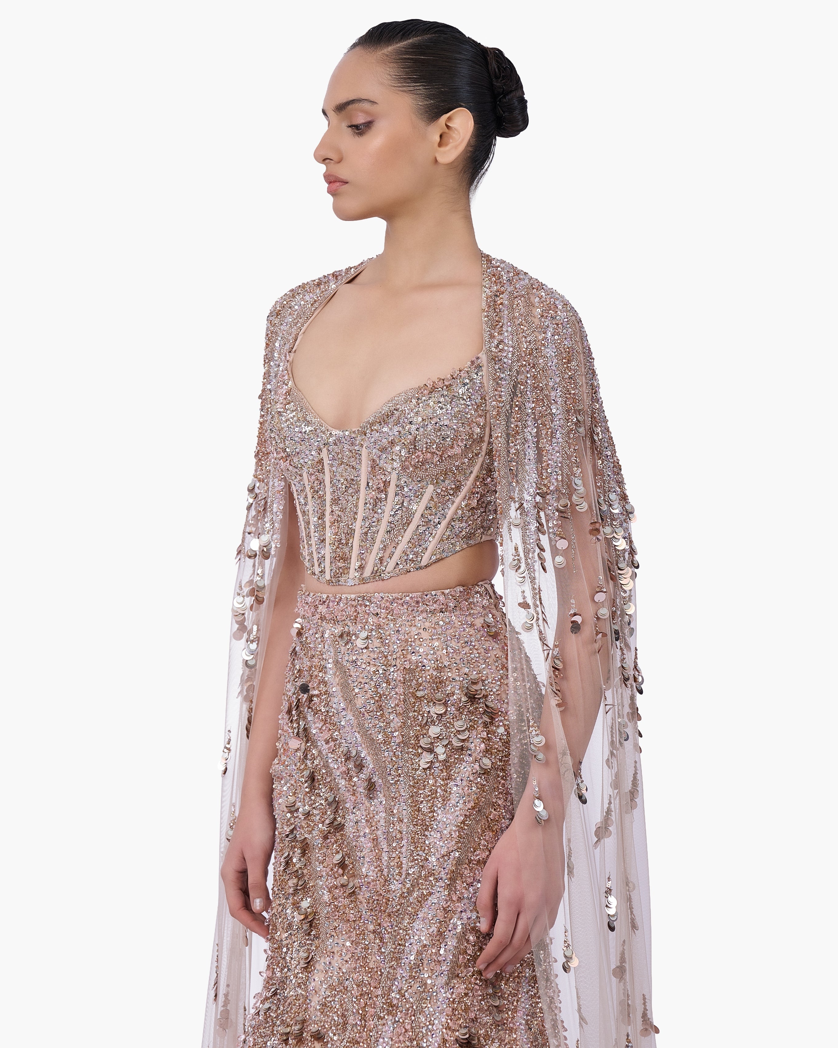 Crystallised Scale Lehenga