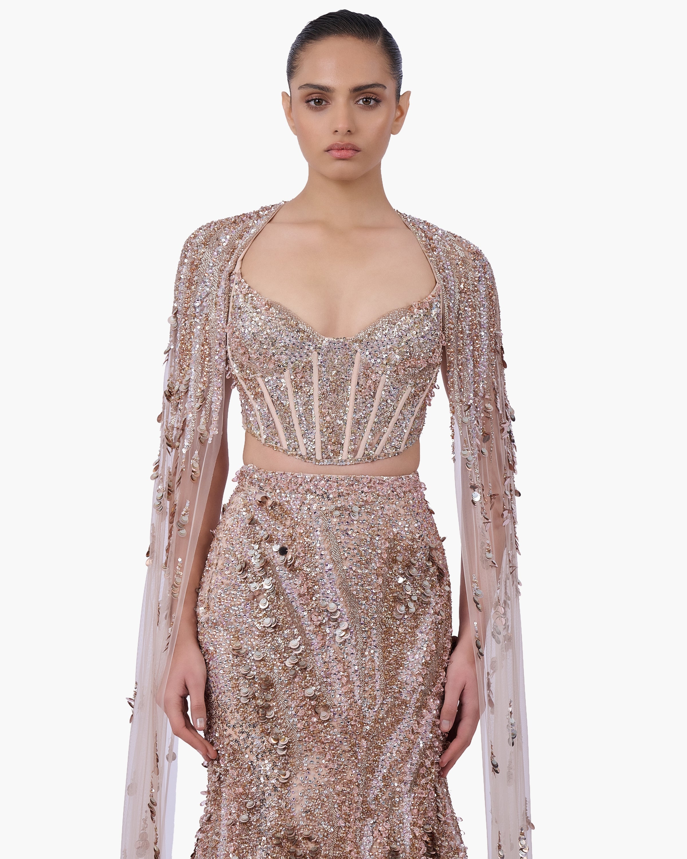 Crystallised Scale Lehenga