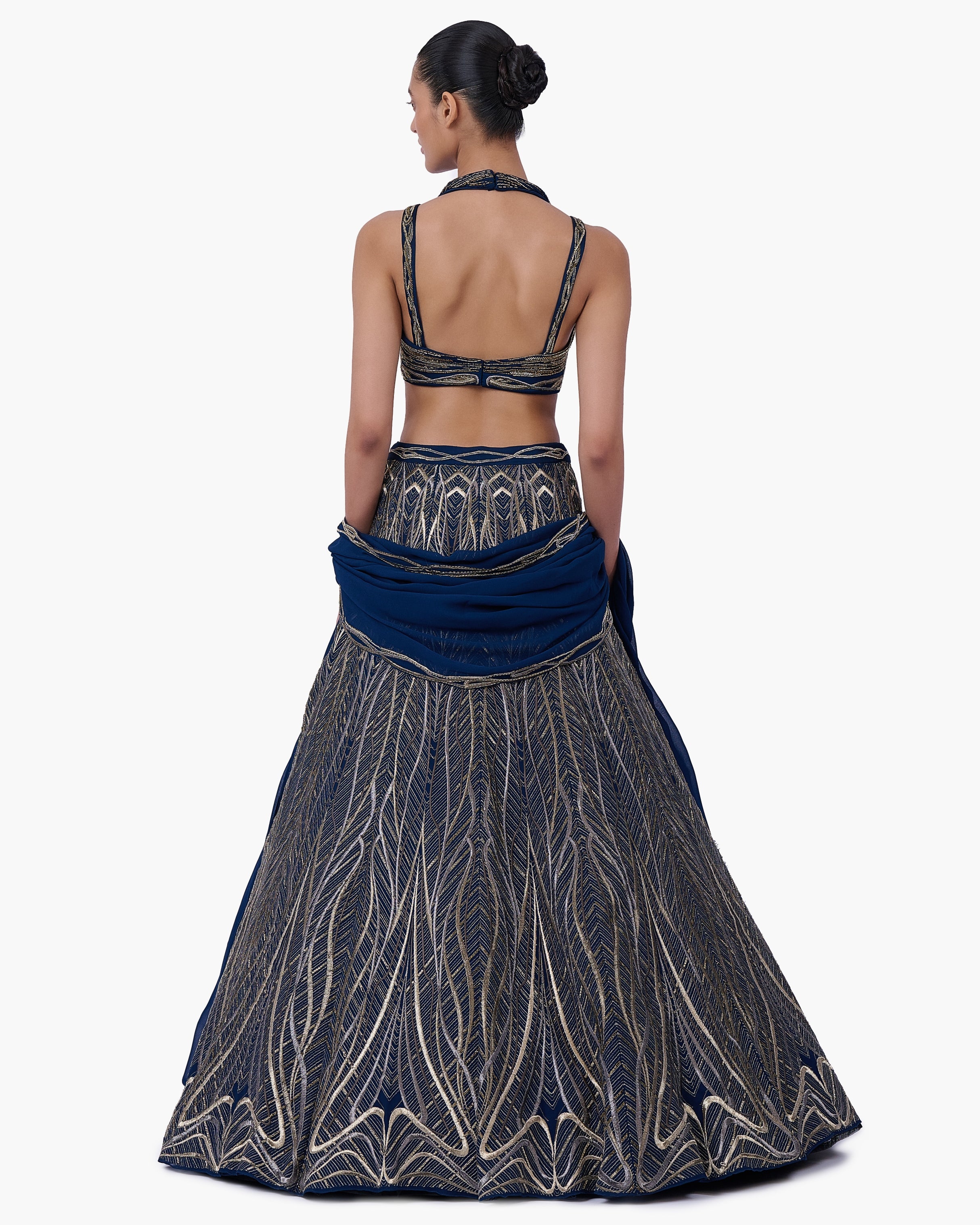 The Linear Embroidered Lehenga