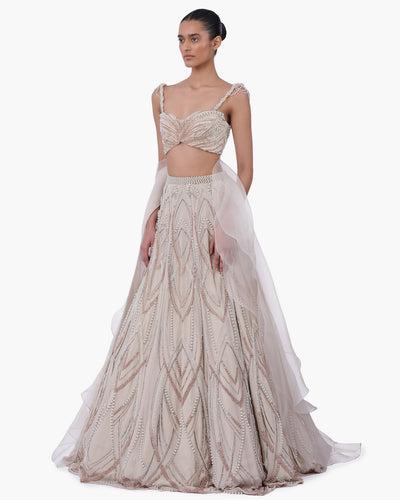 The Aureate Bloom Lehenga