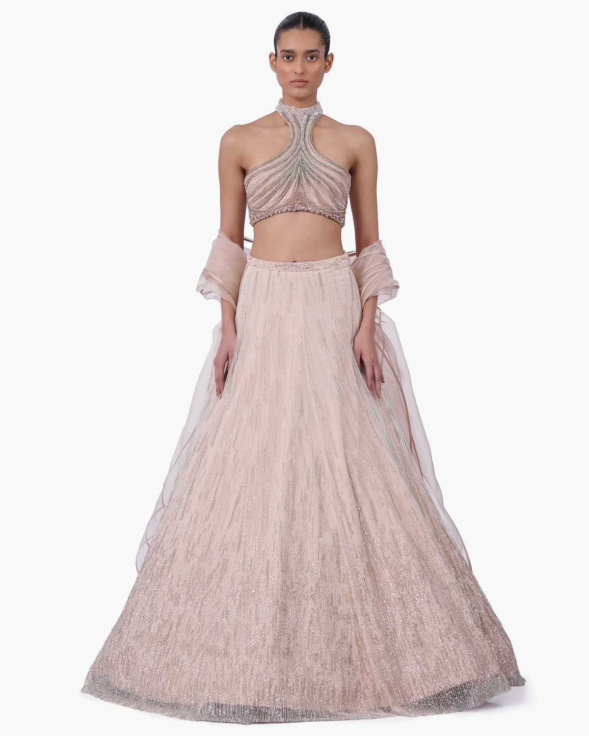 The Embellished Halter Lehenga