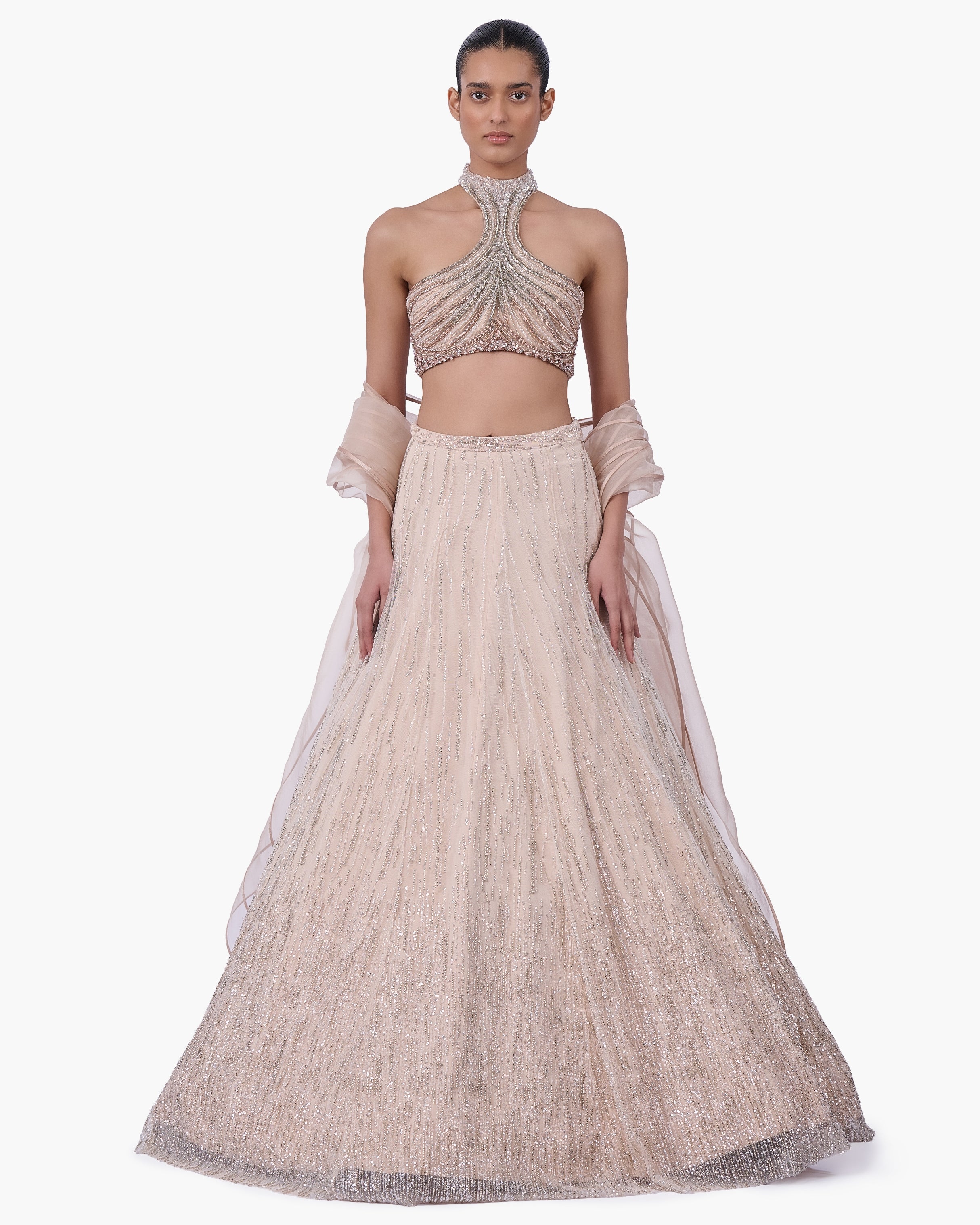 The Embellished Halter Lehenga