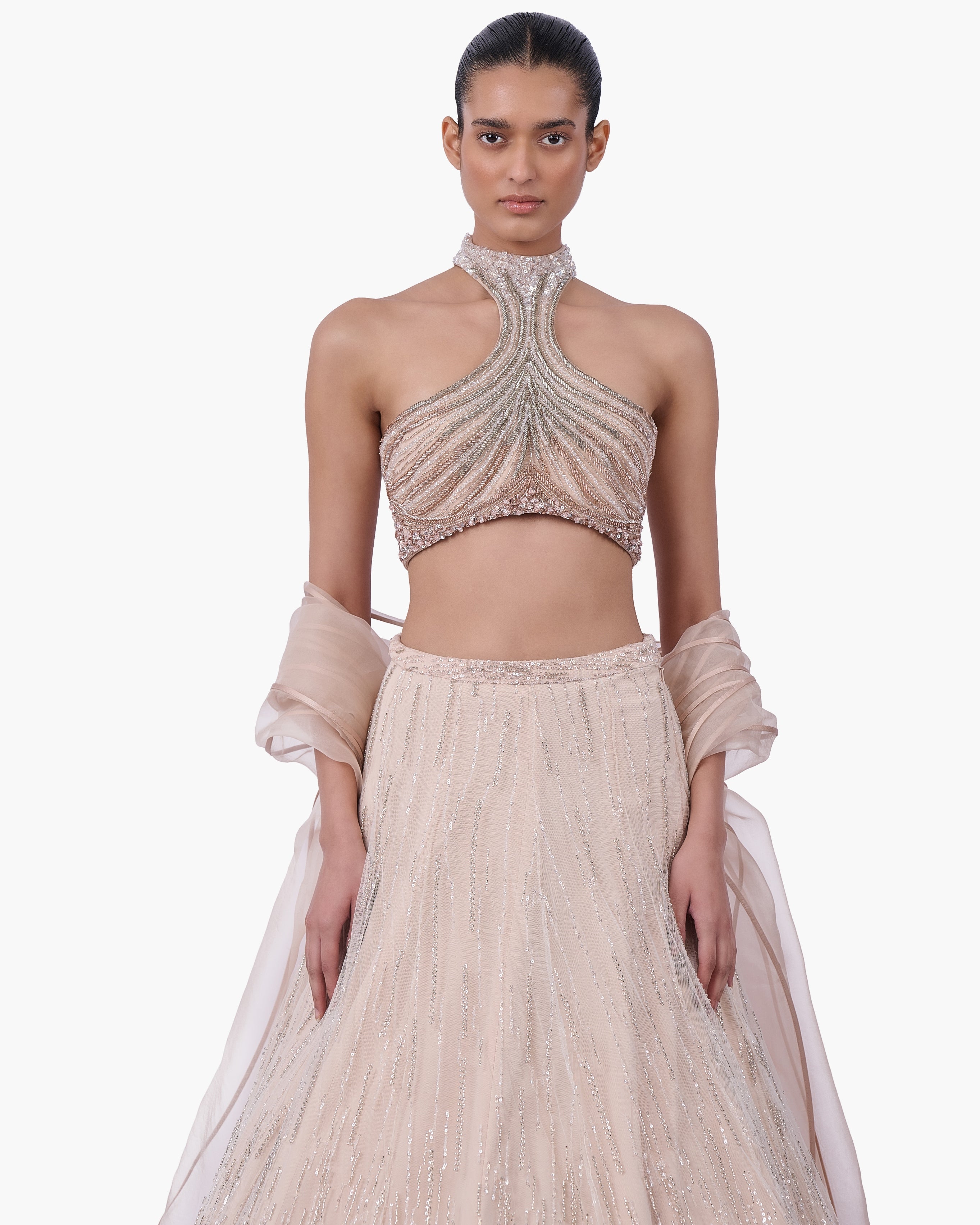 The Embellished Halter Lehenga