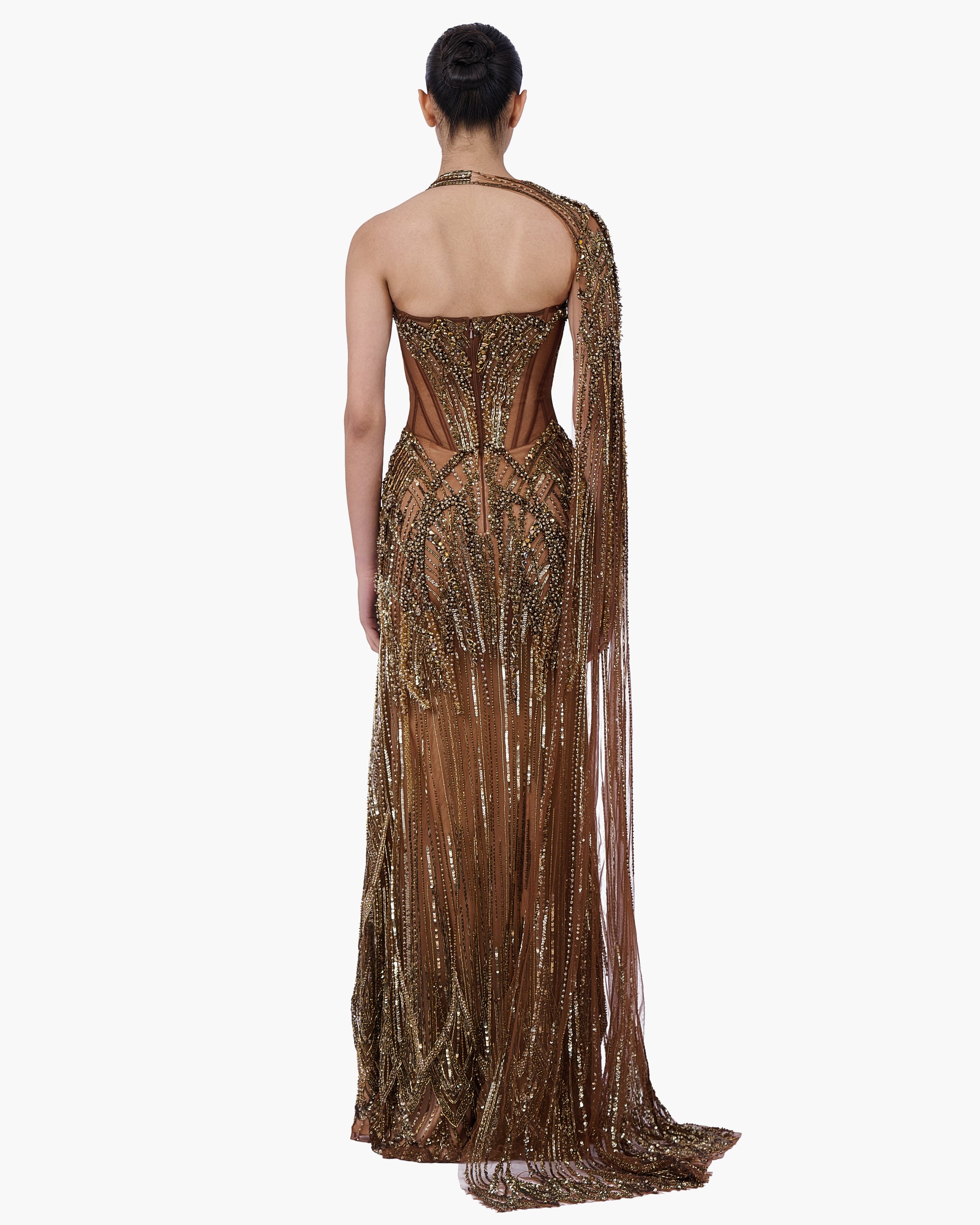The Aurum Dominion Sari Gown