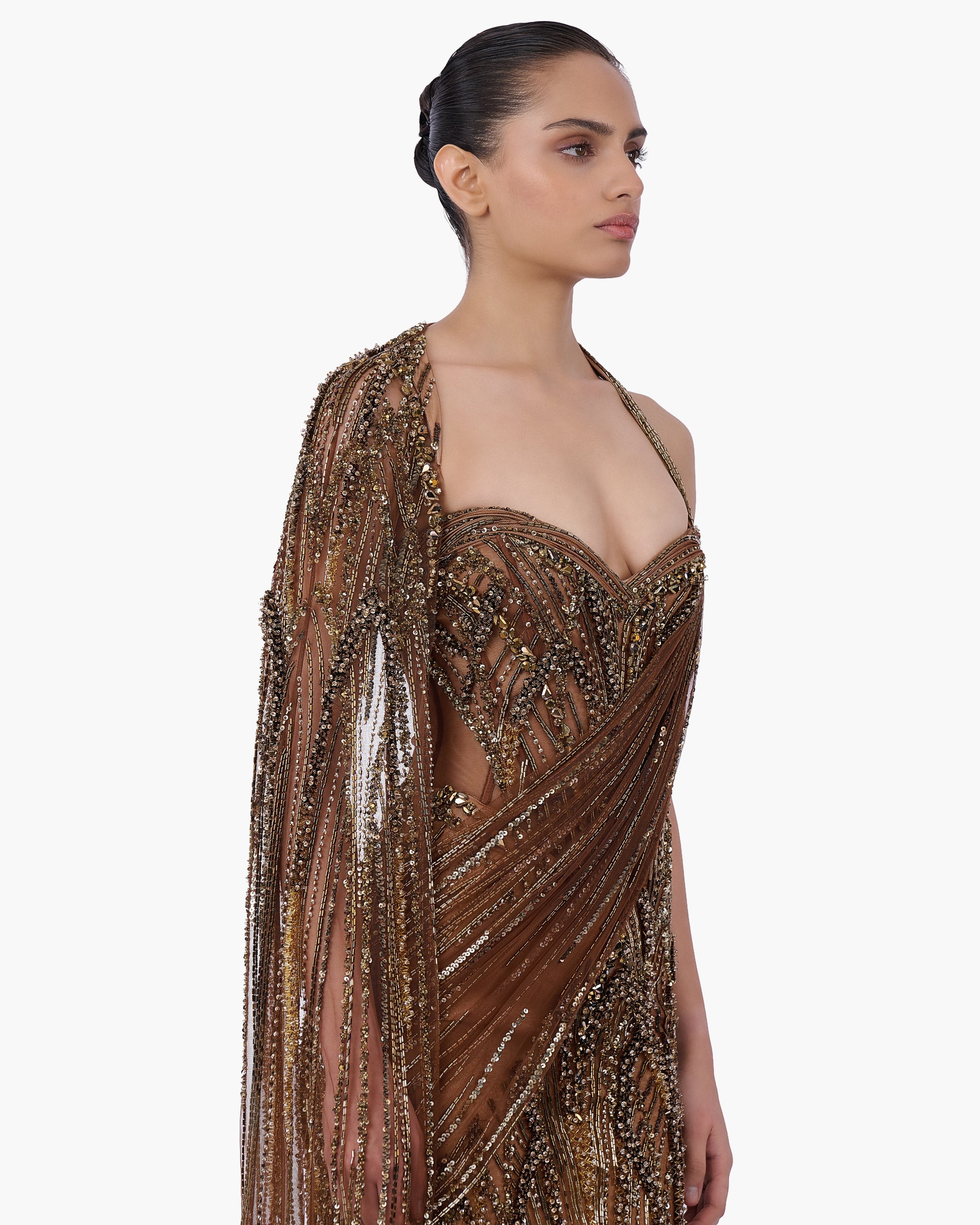 The Aurum Dominion Sari Gown