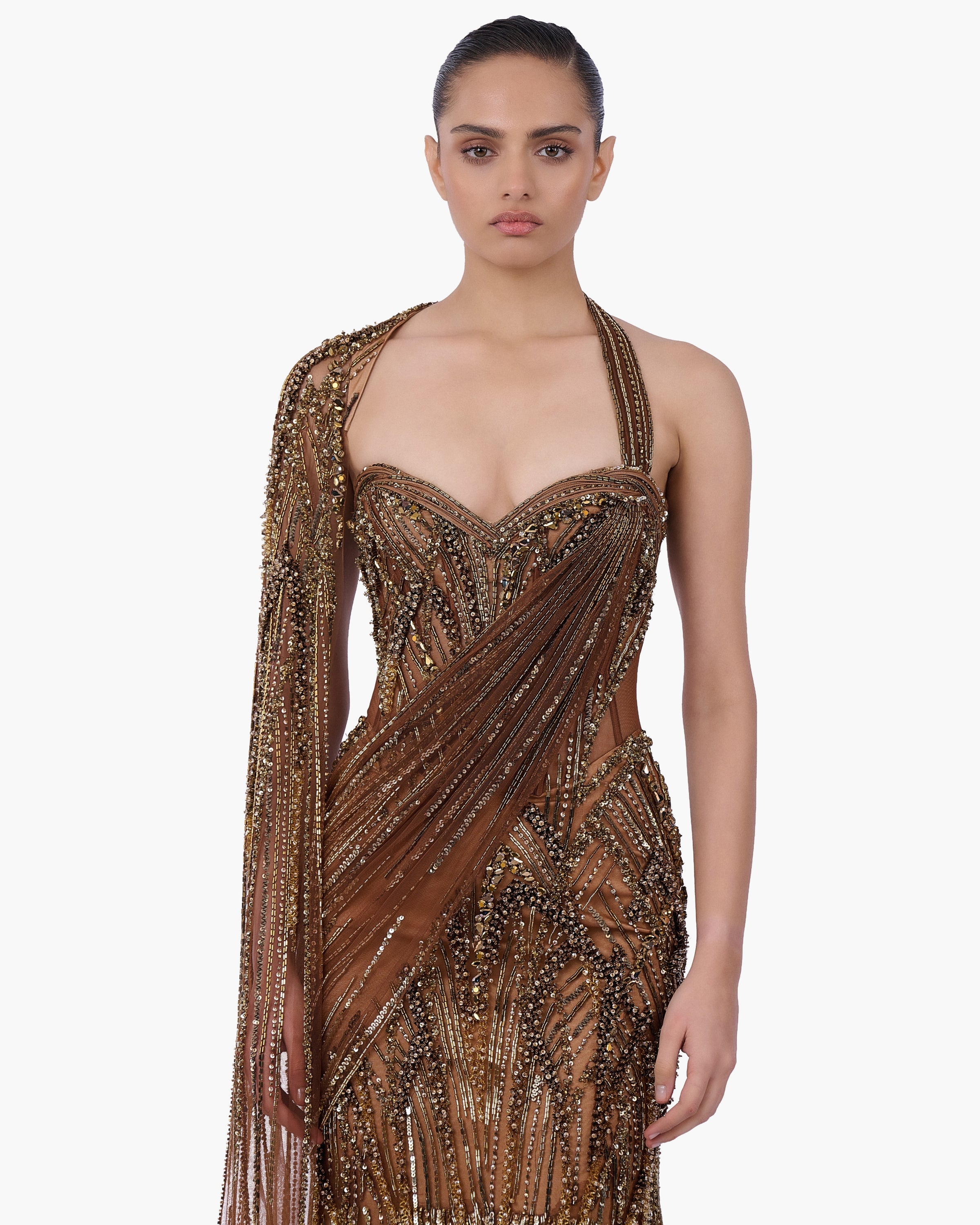 The Aurum Dominion Sari Gown