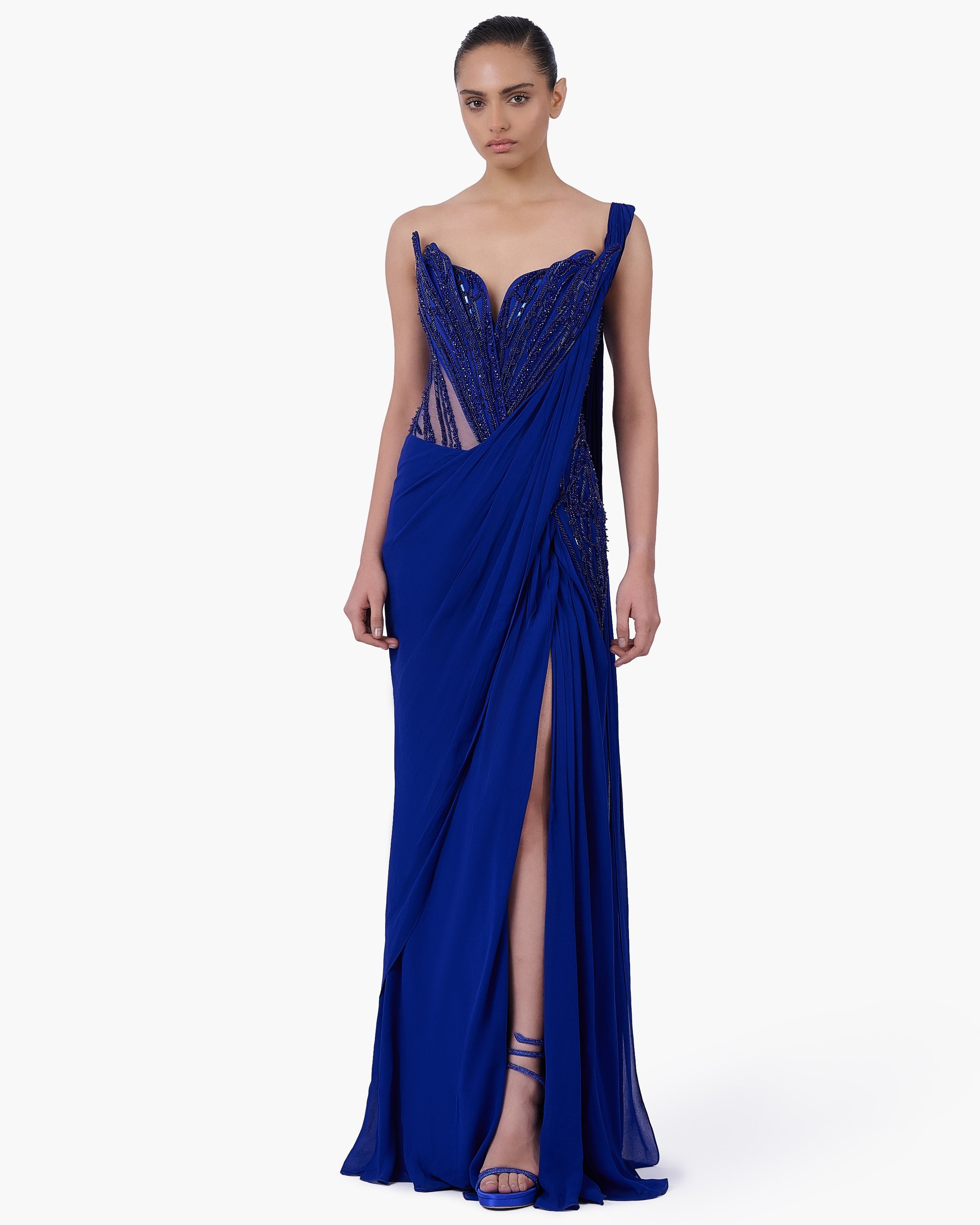 The Embellished Bodice Sari Gown