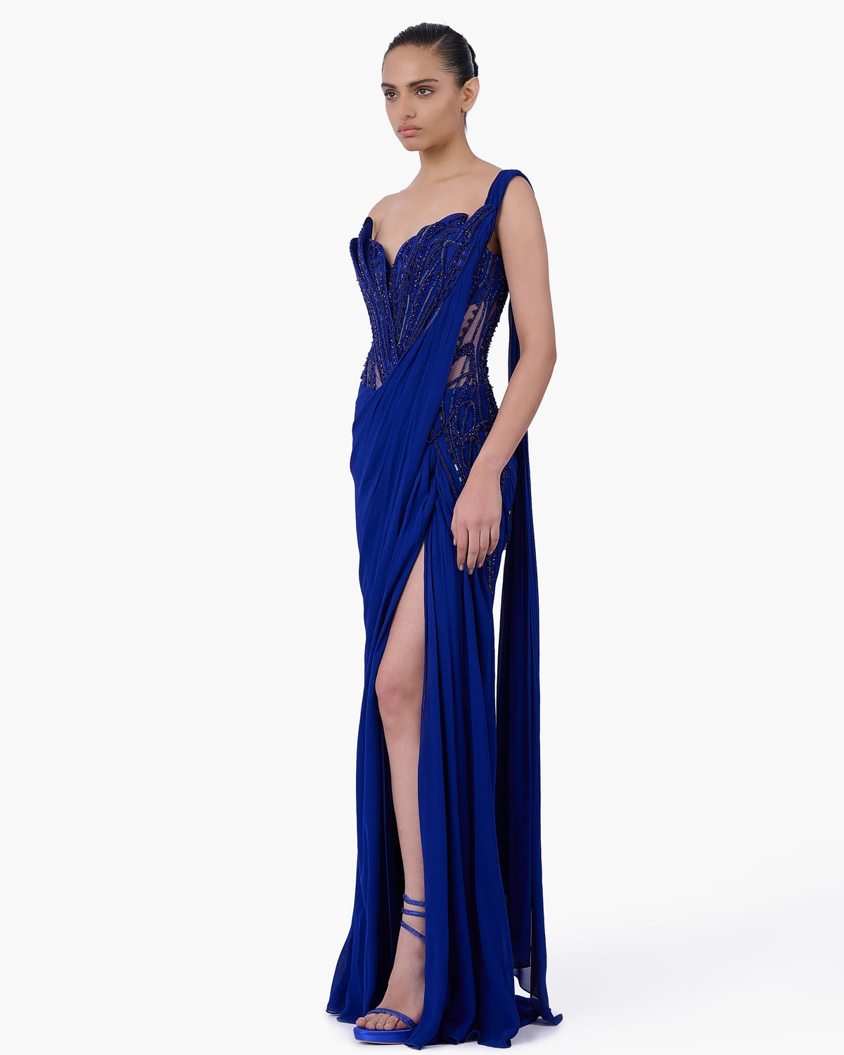 The Embellished Bodice Sari Gown