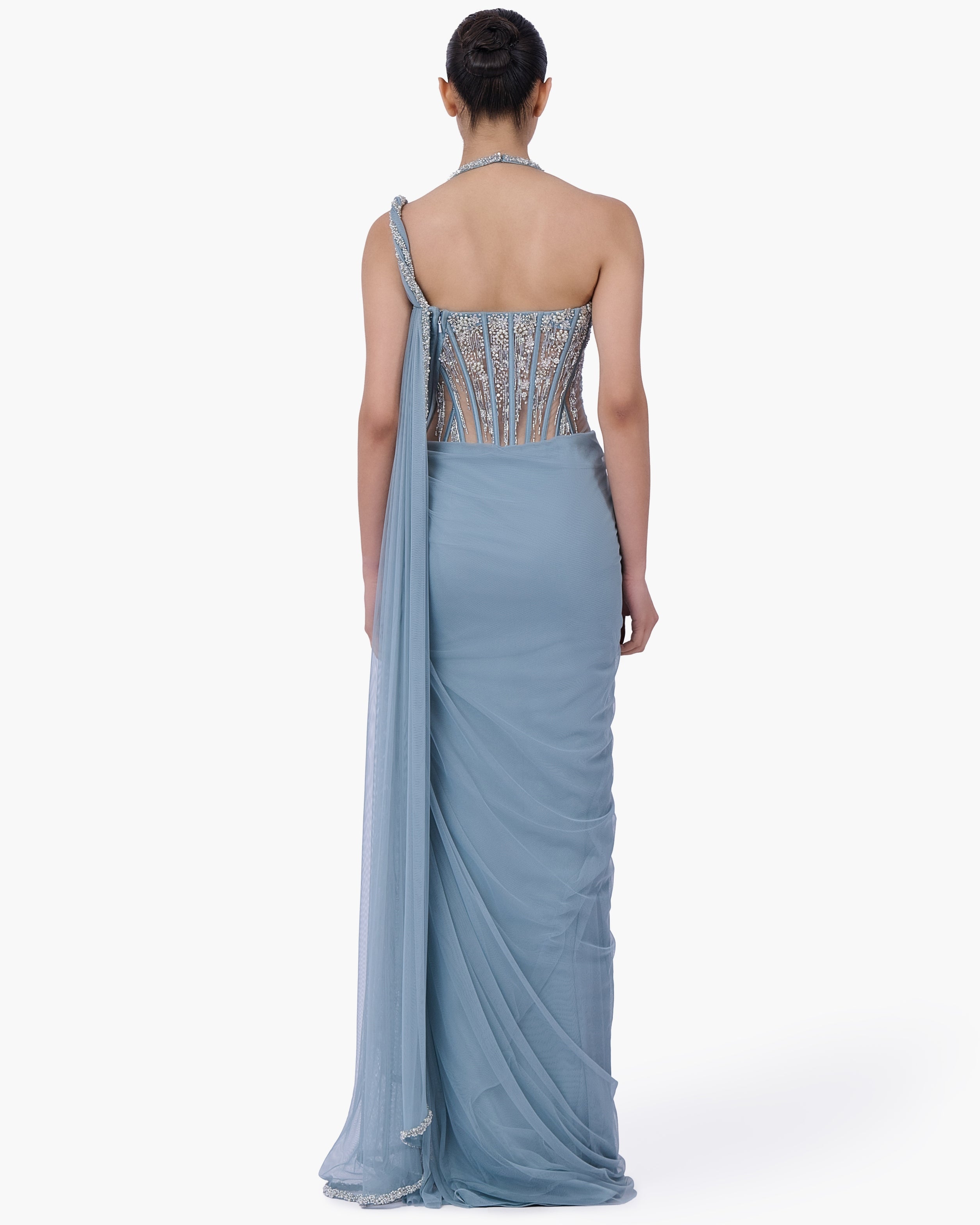 The Skydust Sari Gown