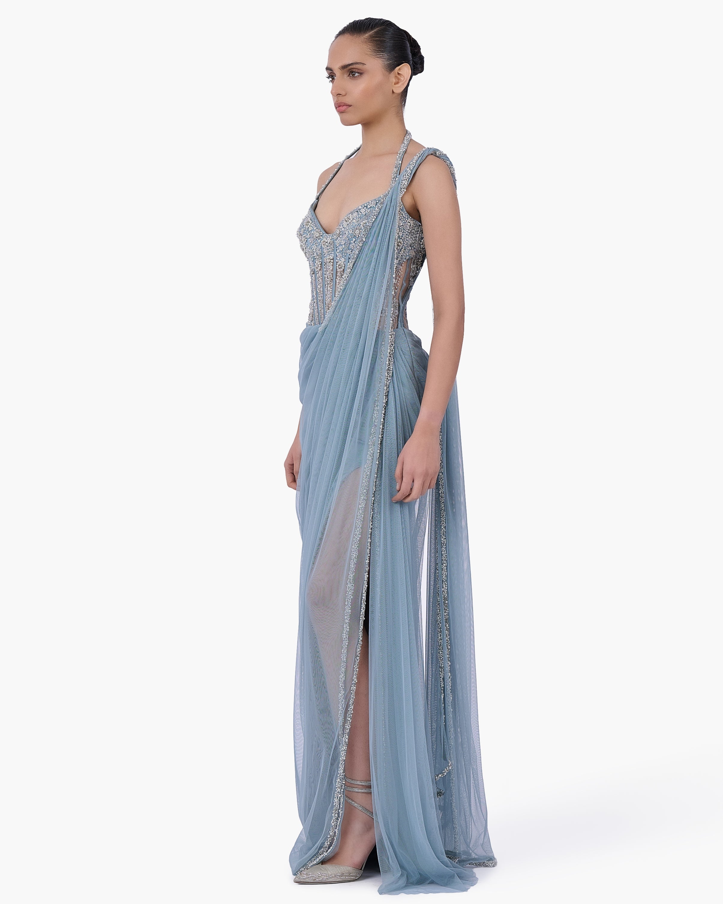 The Skydust Sari Gown