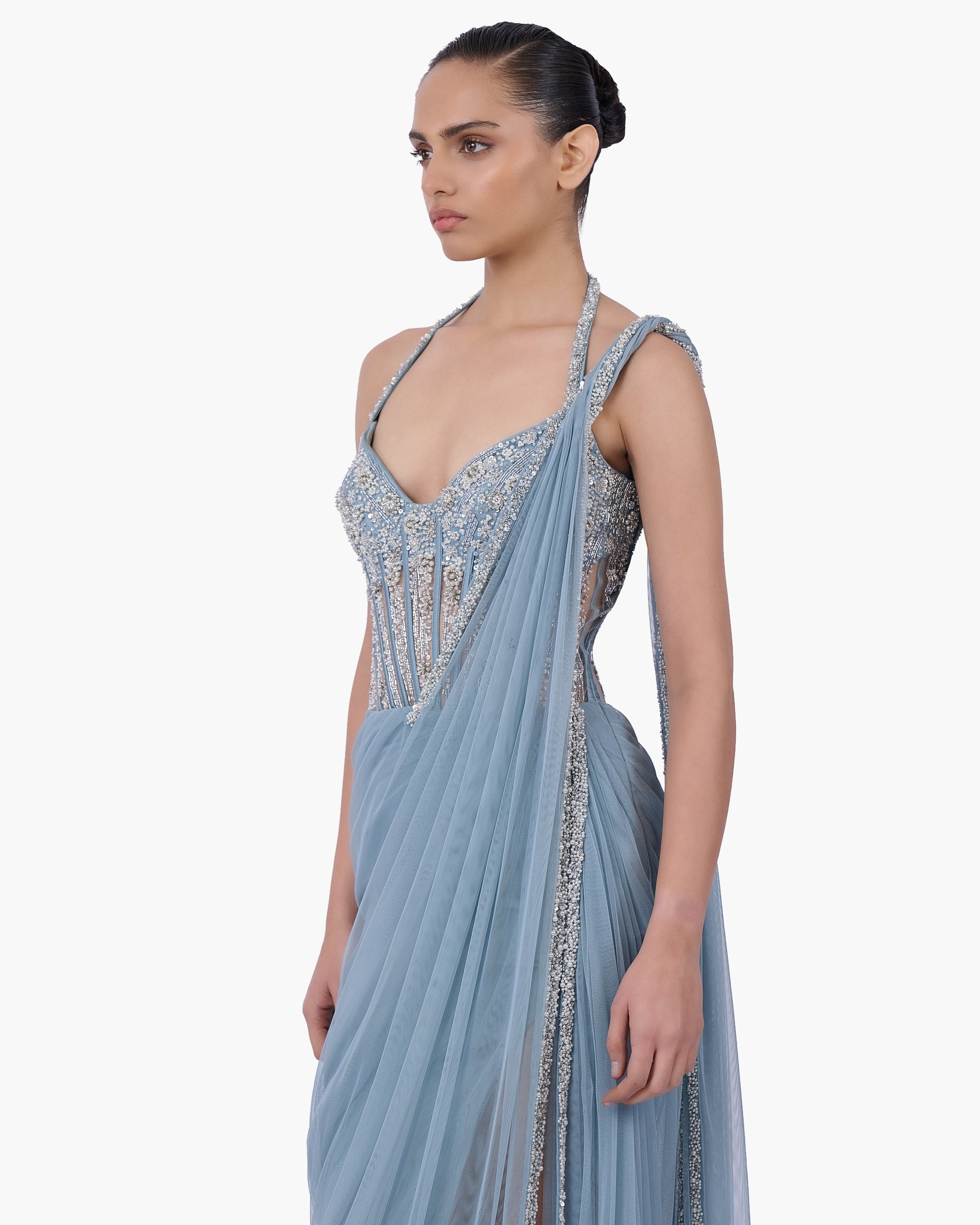 The Skydust Sari Gown