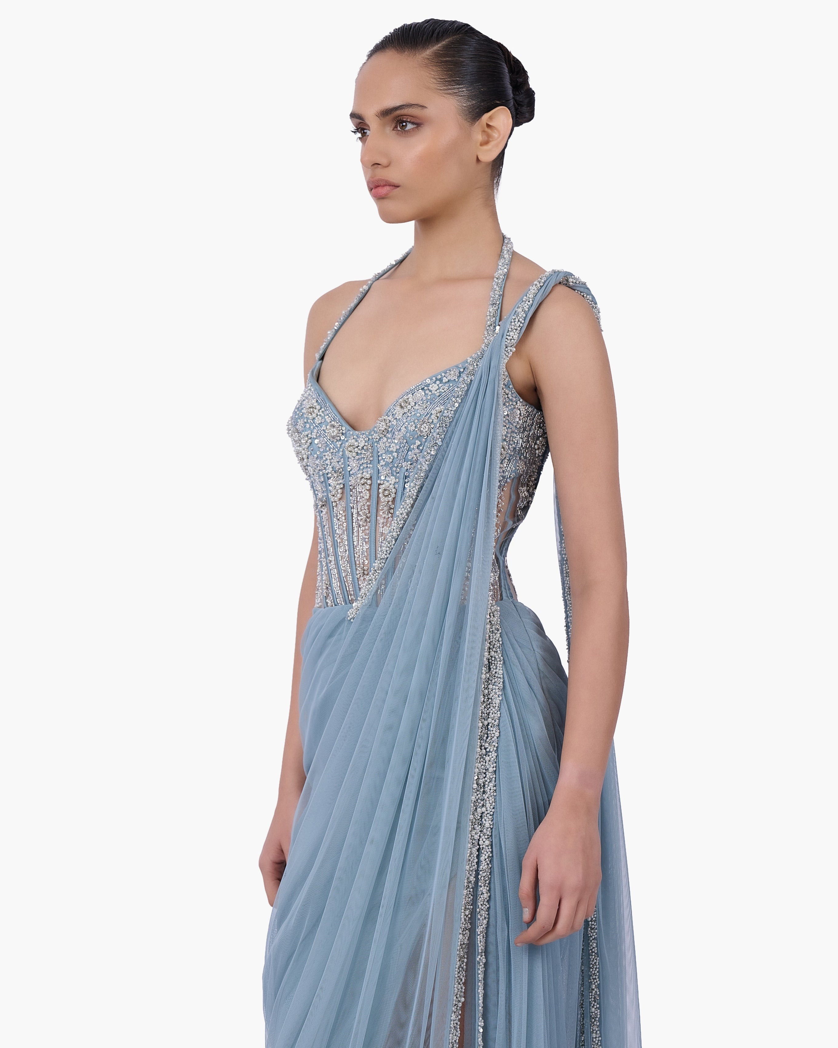 The Skydust Sari Gown