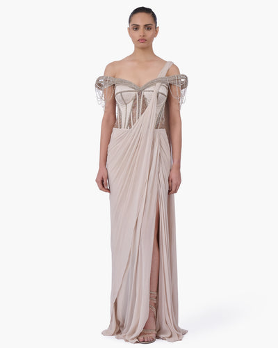 The Corset Bodice Sari Gown