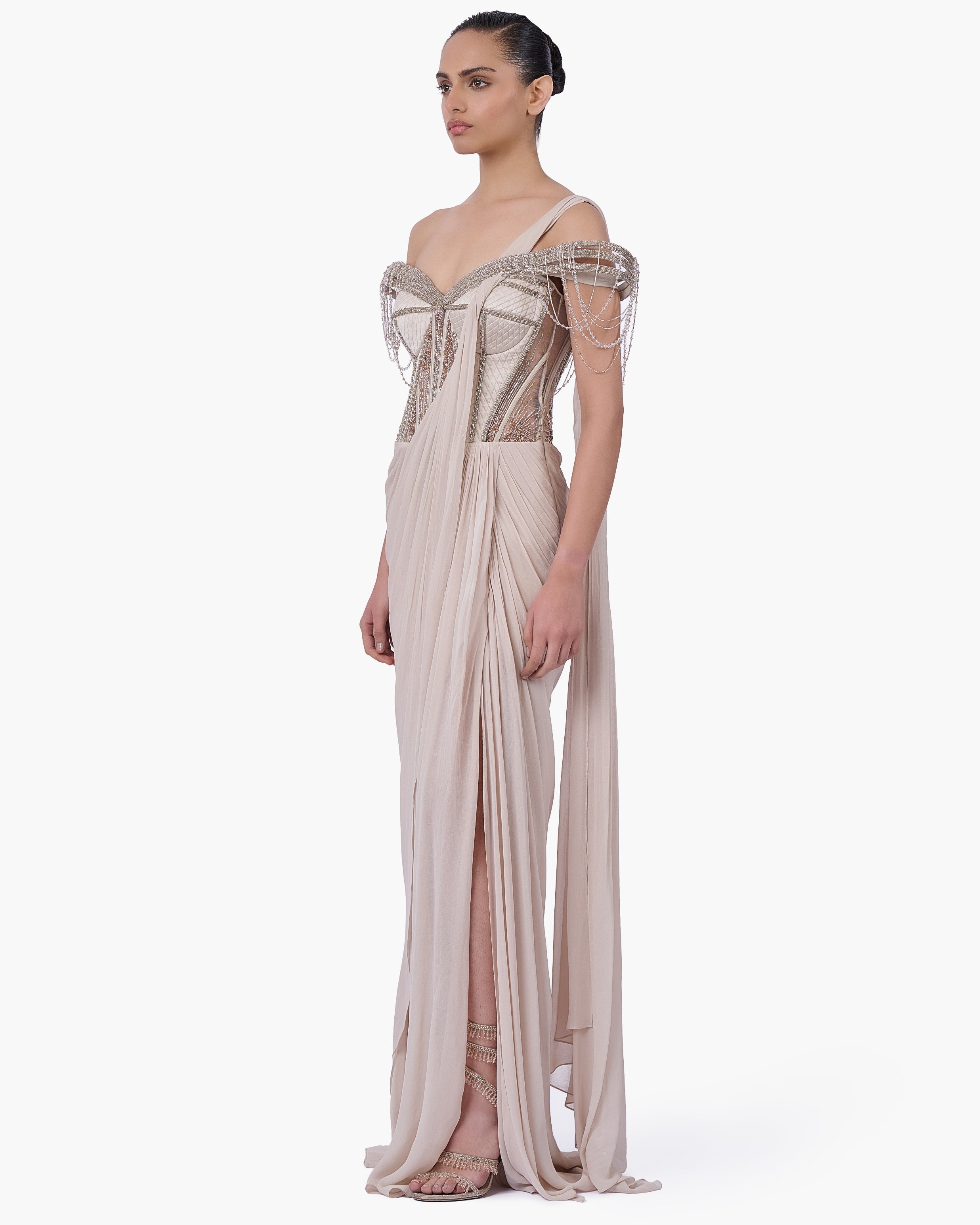 The Corset Bodice Sari Gown