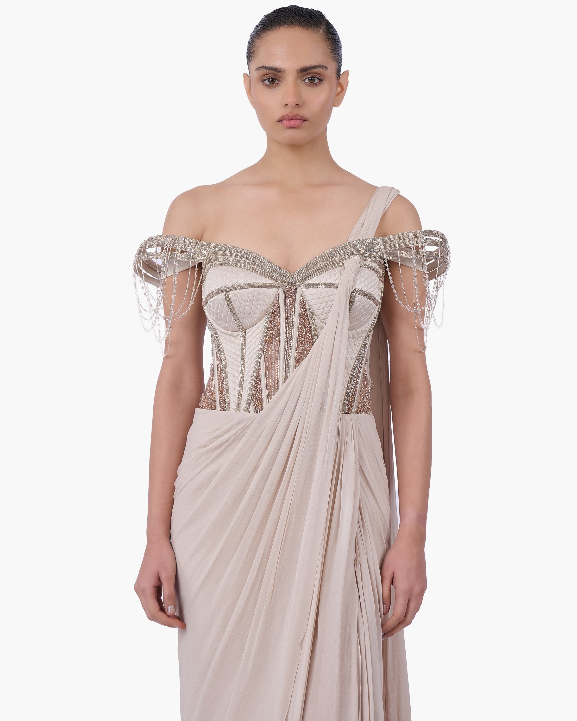 The Corset Bodice Sari Gown